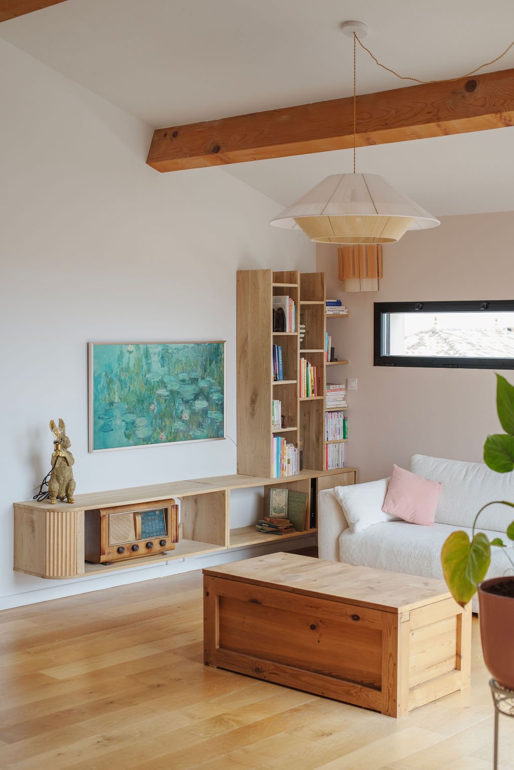 Bibliothèque sur mesure en bois