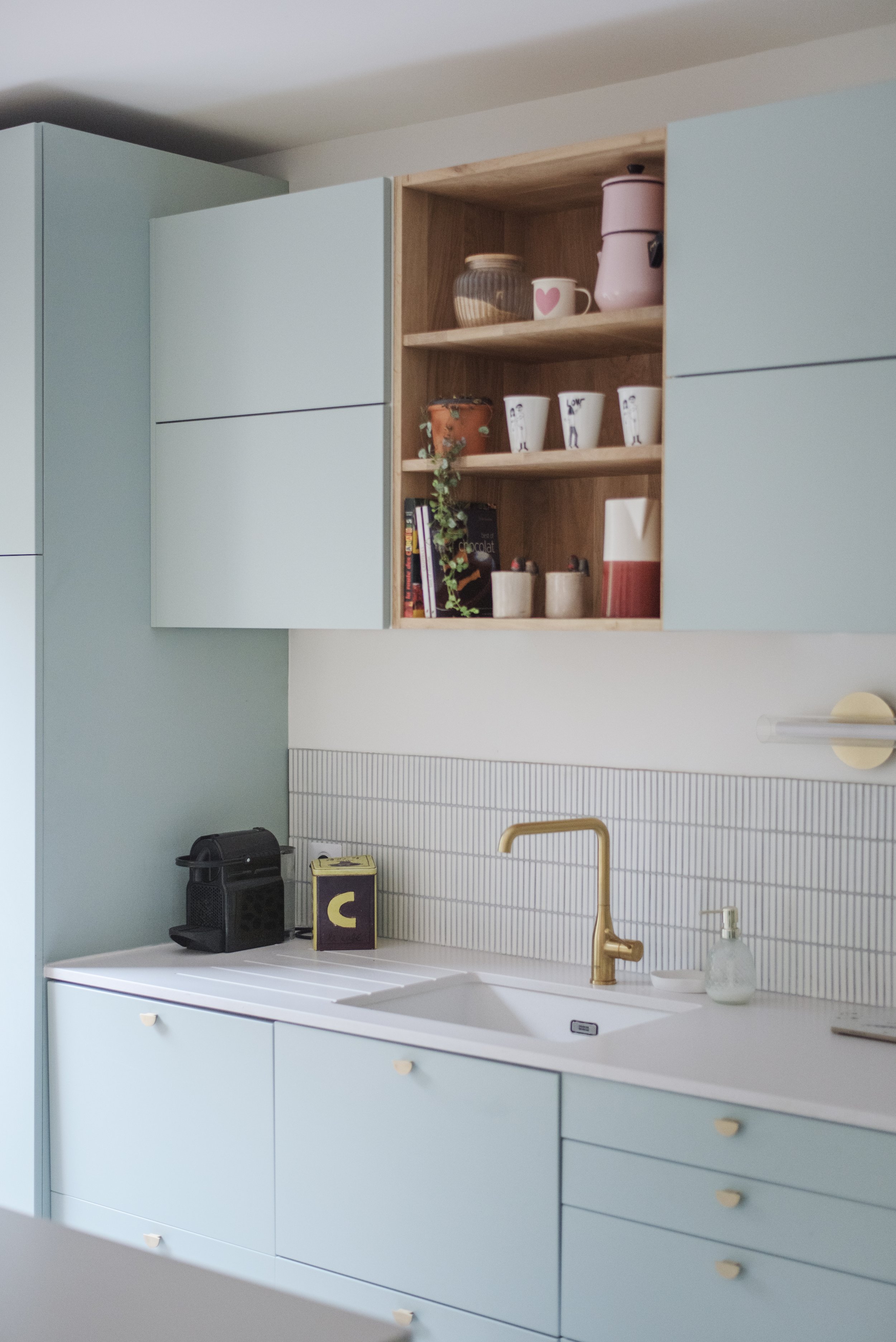 Cuisine bleu ciel design Eloise Obino Décoration