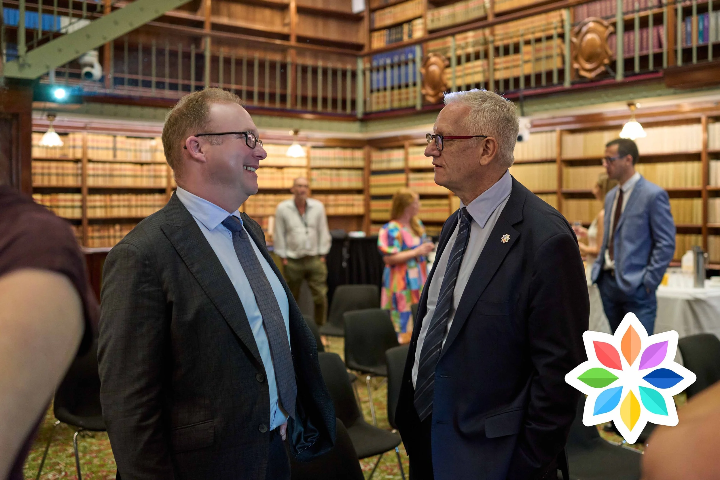 Nick Hudson, Deputy CEO of knowmore and His Excellency Simeon Beckett SC @ National Survivors Day at NSW Parliament House 2025