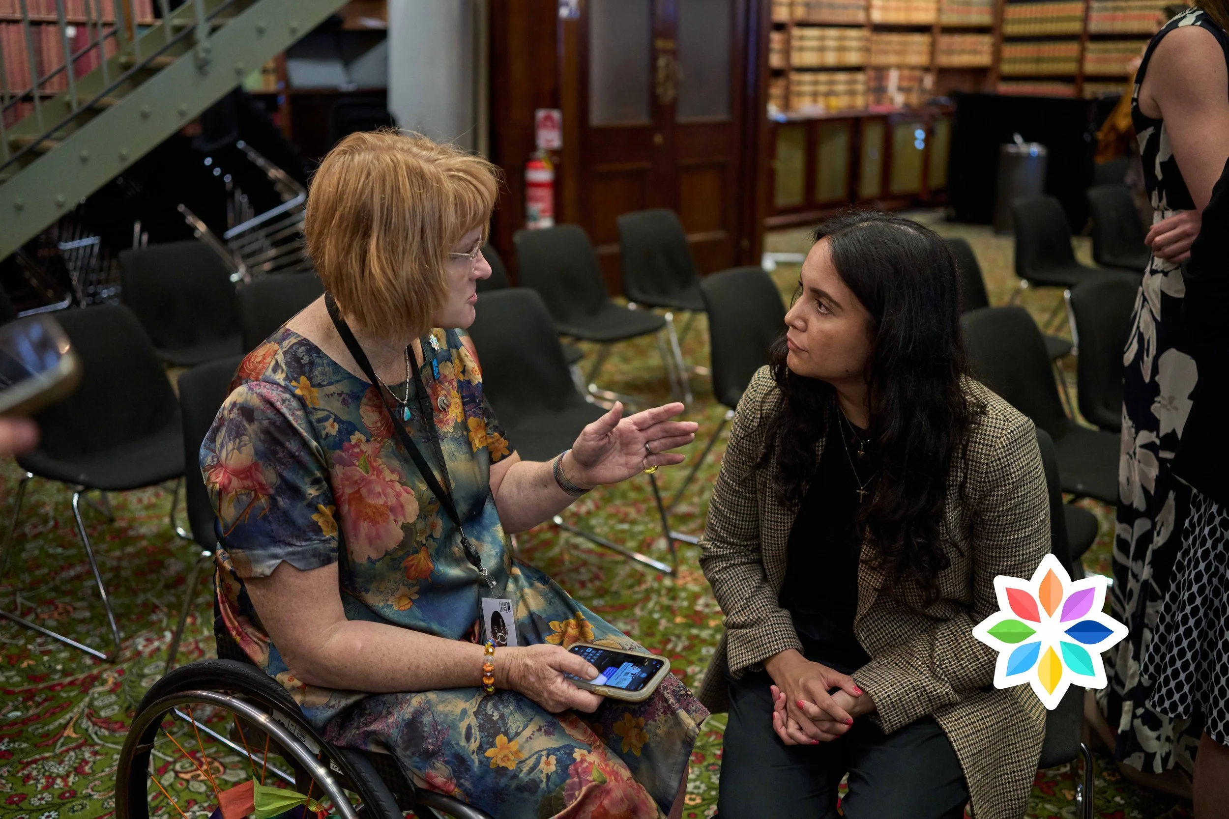 Liesl Tesch MP and Adriana Jones, founder of The Innocence Souls Project @ National Survivors Day at NSW Parliament House 2025
