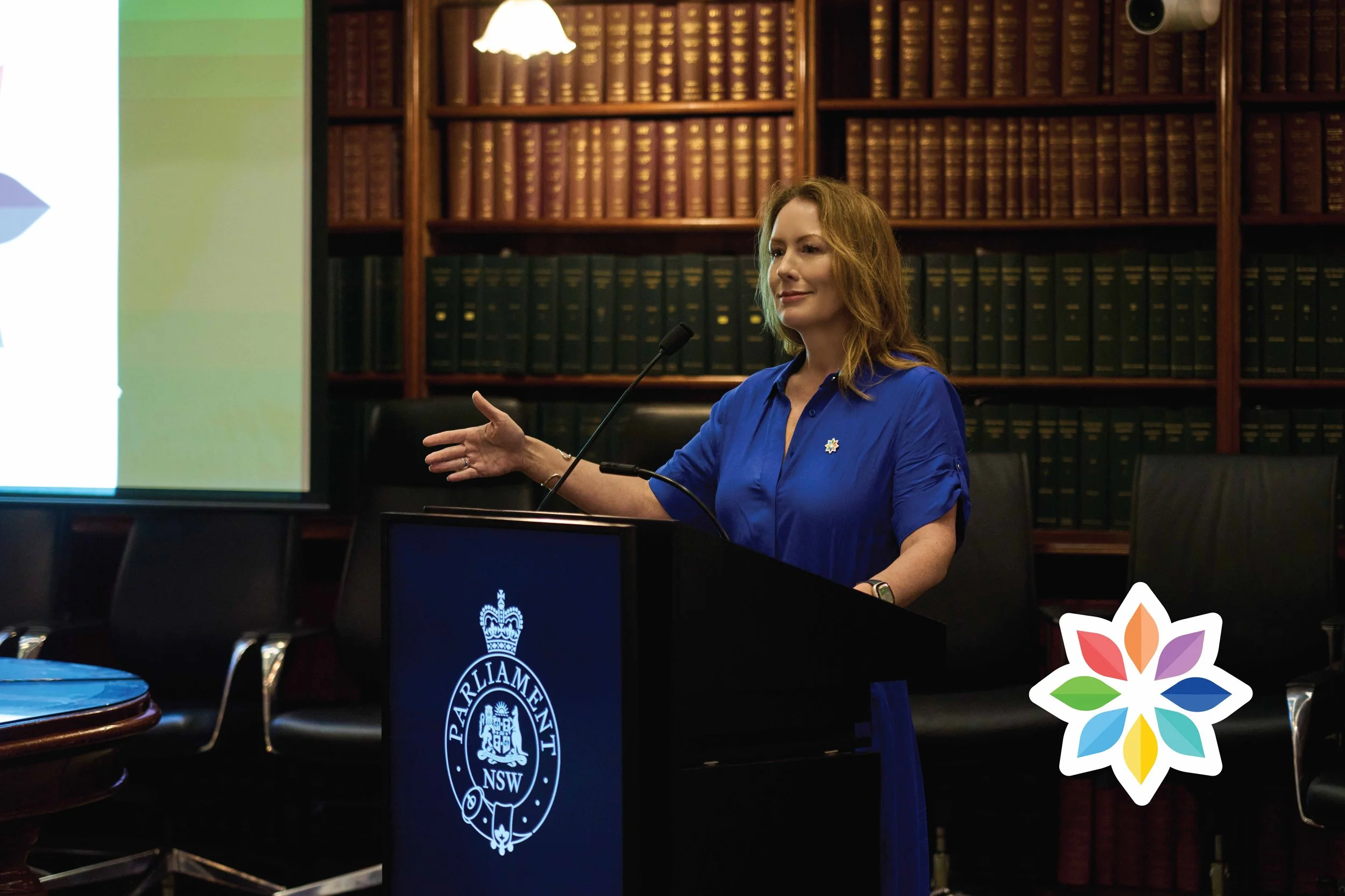The Hon. Abigail Boyd addresses the audience @ National Survivors Day at NSW Parliament House 2025