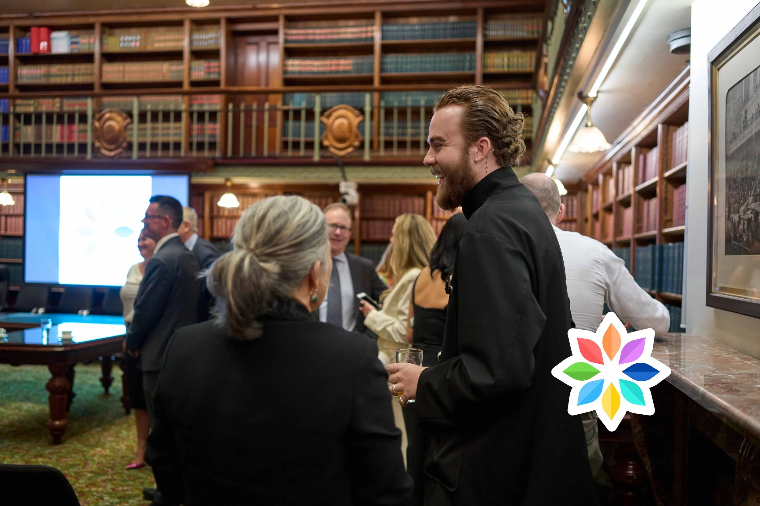 Harrison James, Ambassador for National Survivors Day and Karen Bevan, CEO of Full Stop Australia @ National Survivors Day at NSW Parliament House 2025