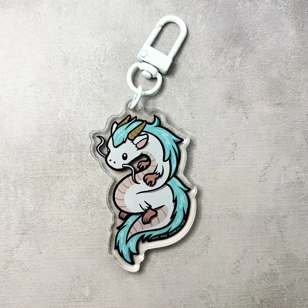 Haku - Clear Acrylic Keychain Charm