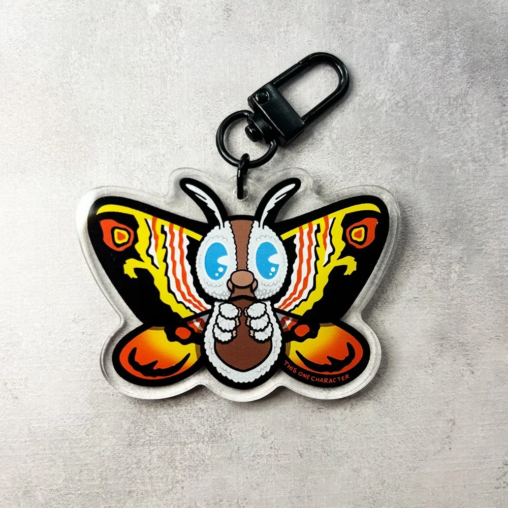 Mothra - Clear Acrylic Keychain Charm