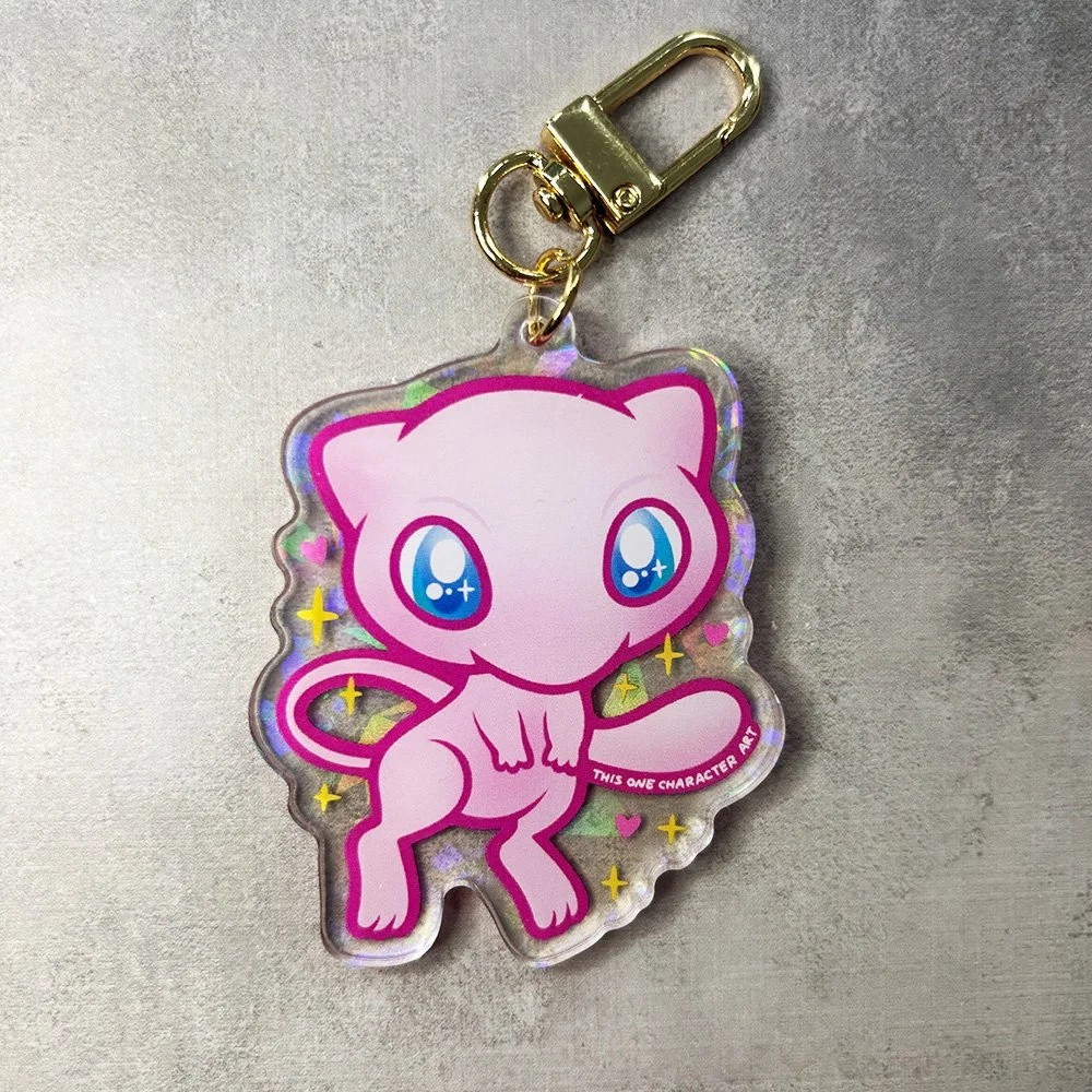 Mew - Clear Acrylic Keychain Charm