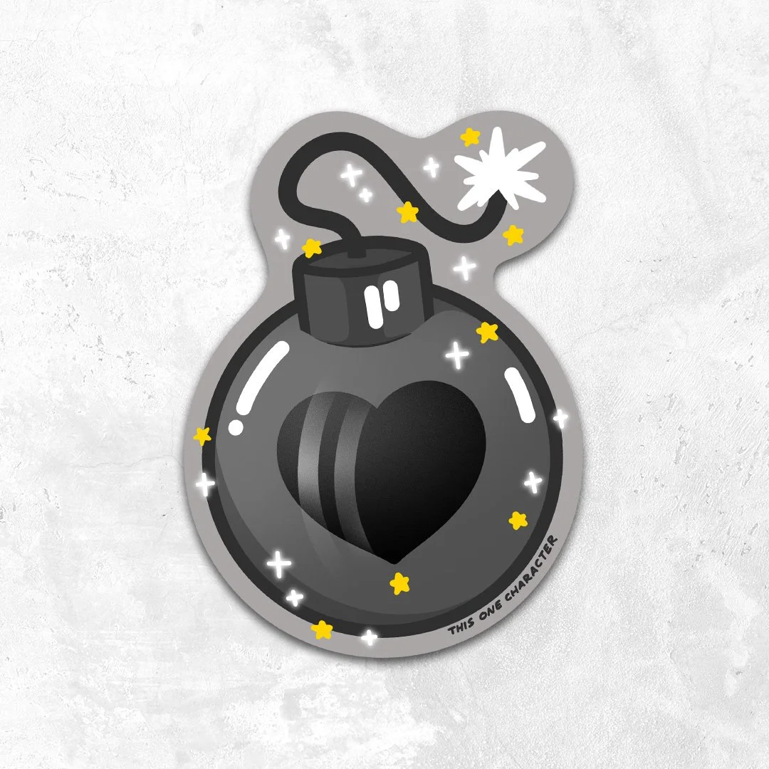 Black Bomb Sticker
