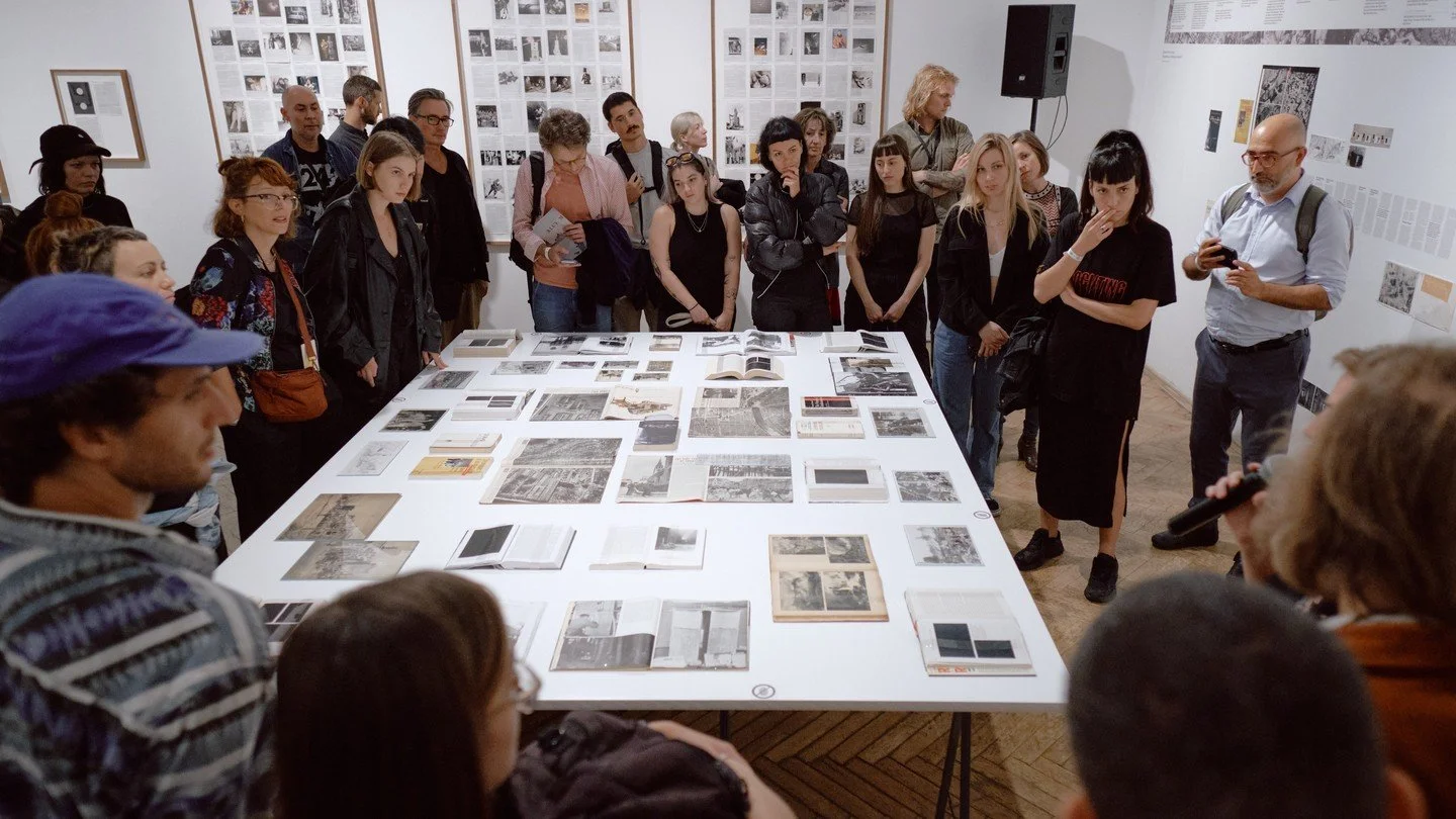 Kateryna Radchenko’s at the exhibition ‘Crossing Lines’ that she curated at Capa Center