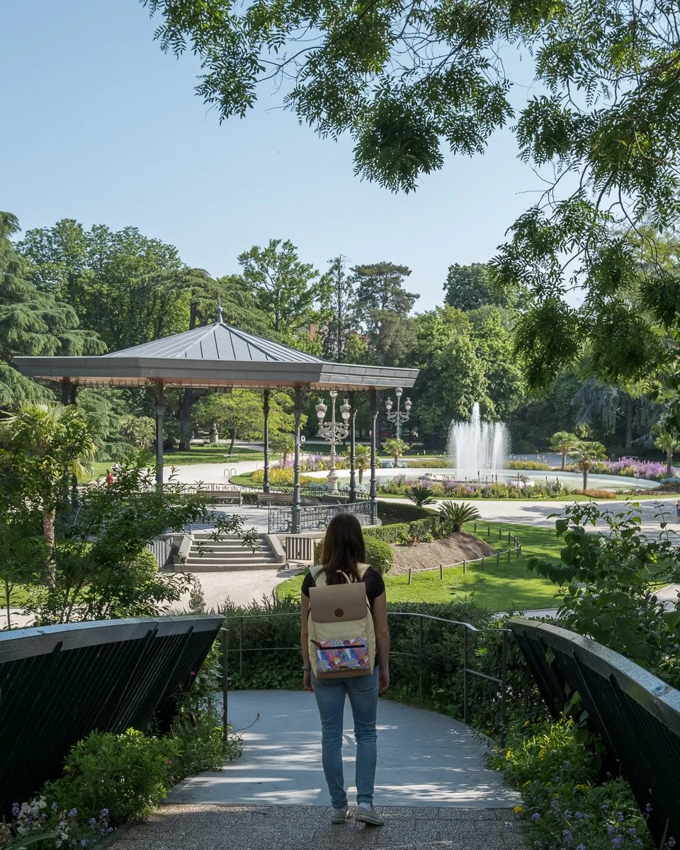 vue sur le jardin des plante depuis le pont