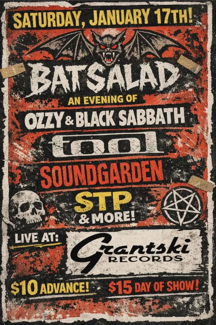 BAT SALAD An evening of Ozzy, Black Sabbath, Tool, Soundgarden, STP &amp; More