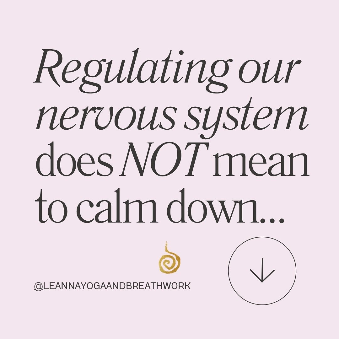 But it means so much more! 🙌🏽 something even more spectacular! ⇣⇣⇣

I love a buzz word, it&rsquo;s good to normalise these topics but it&rsquo;s healthy to pop this misconception and expectation.. 

🫧 The goal is not to &lsquo;calm&rsquo; down whe