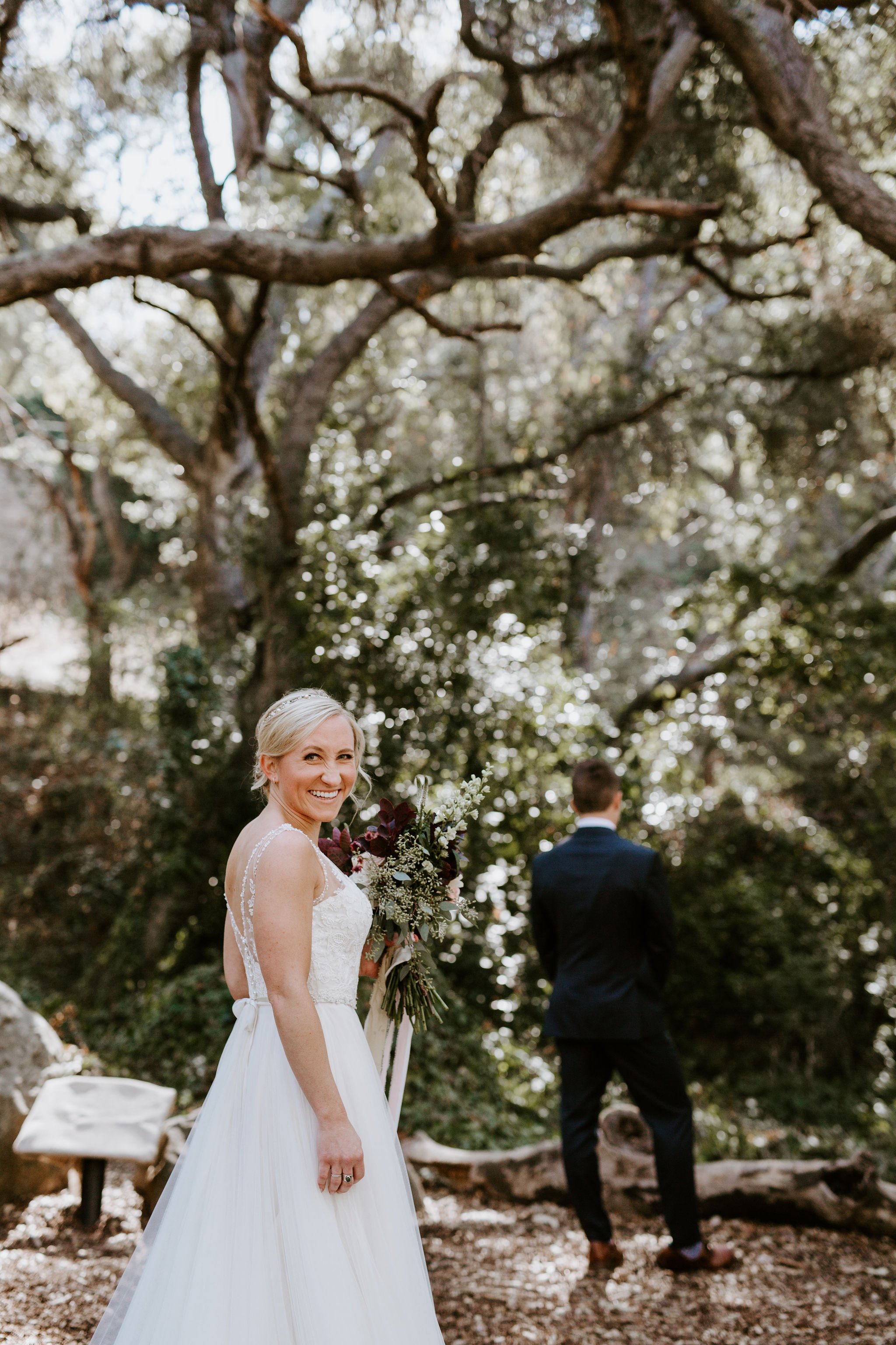 www.santabarbarawedding.com | Geoff and Lyndsi Photography | Santa Barbara Museum of Natural History | Jamie Mangone of LuJane Events | Topa Flora | First Look