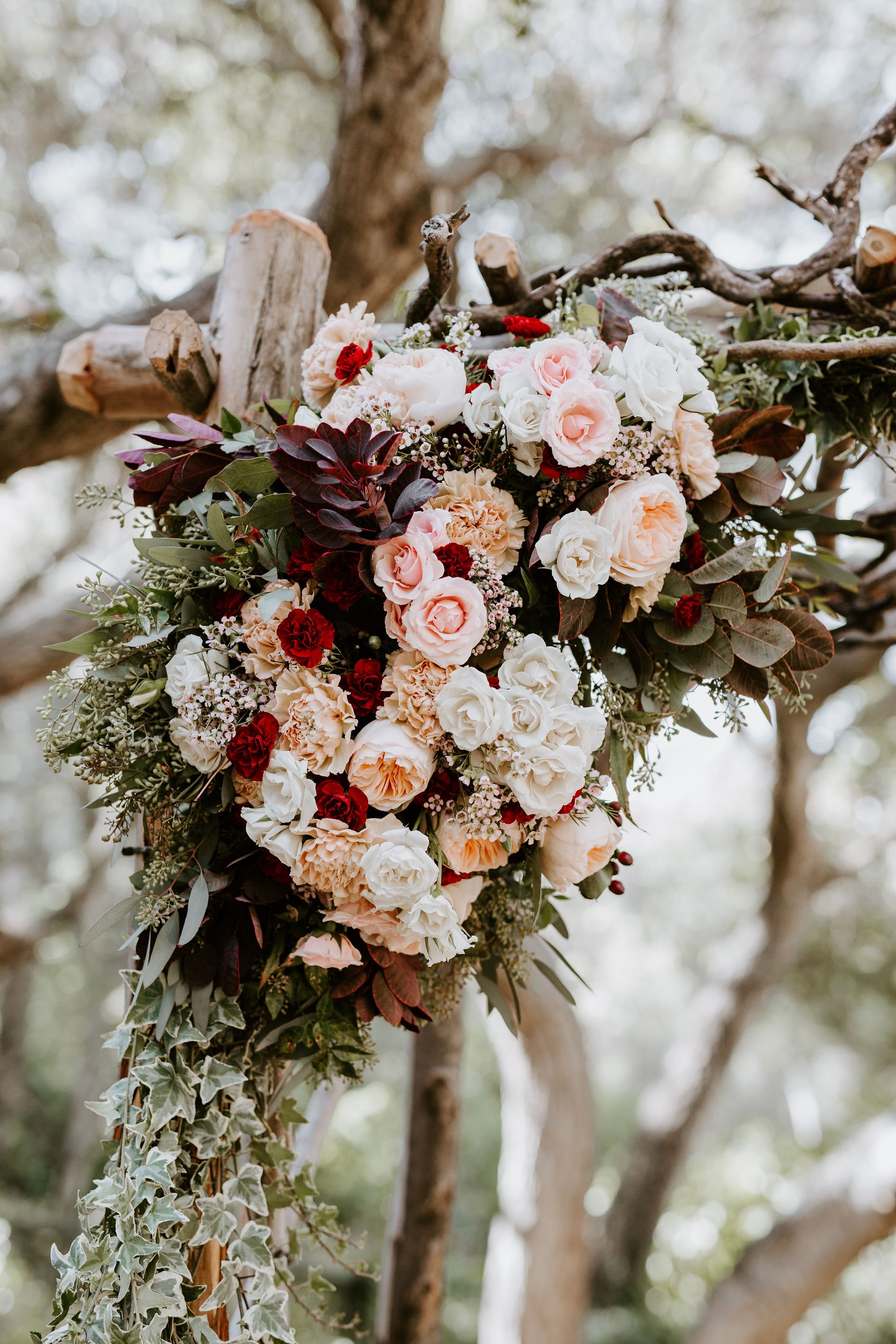 www.santabarbarawedding.com | Geoff and Lyndsi Photography | Santa Barbara Museum of Natural History | Jamie Mangone of LuJane Events | Topa Flora | Flowers on Arbor