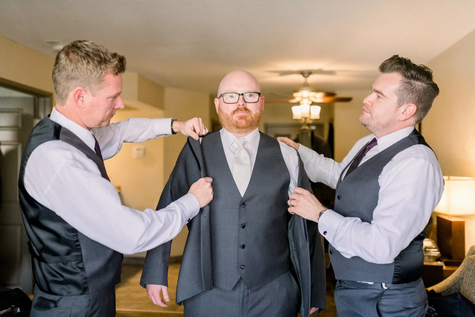 www.santabarbarawedding.com | Three16 Photography | Embassy Suites by Mandalay Beach Resort | One Sweet Day | Men’s Wearhouse | Groom and Groomsmen Getting Ready 