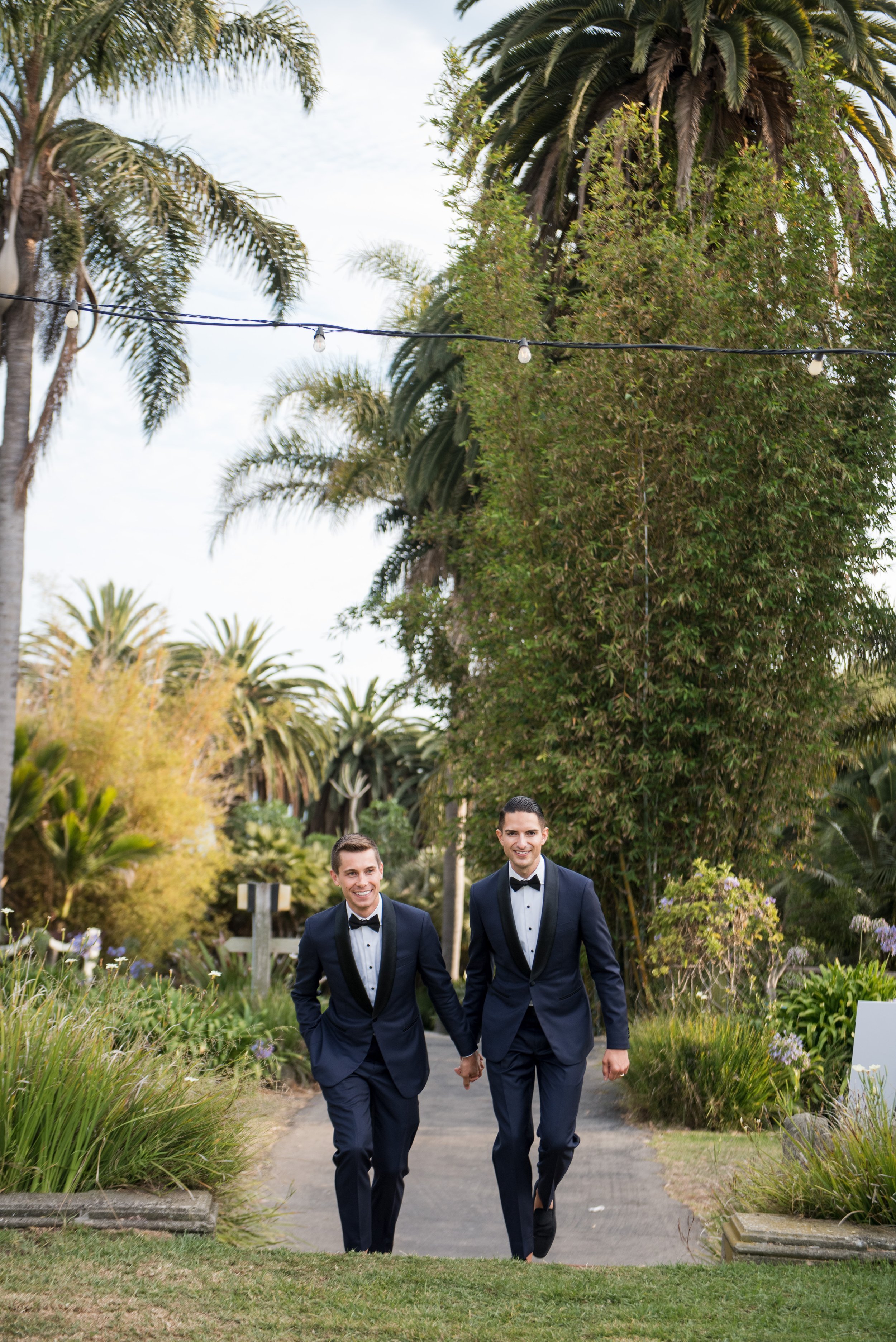 www.santabarbarawedding.com | ByCherry Photography | Santa Barbara Zoo | Events by Rincon | Jespersen Flowers | Grooms Arriving at Reception