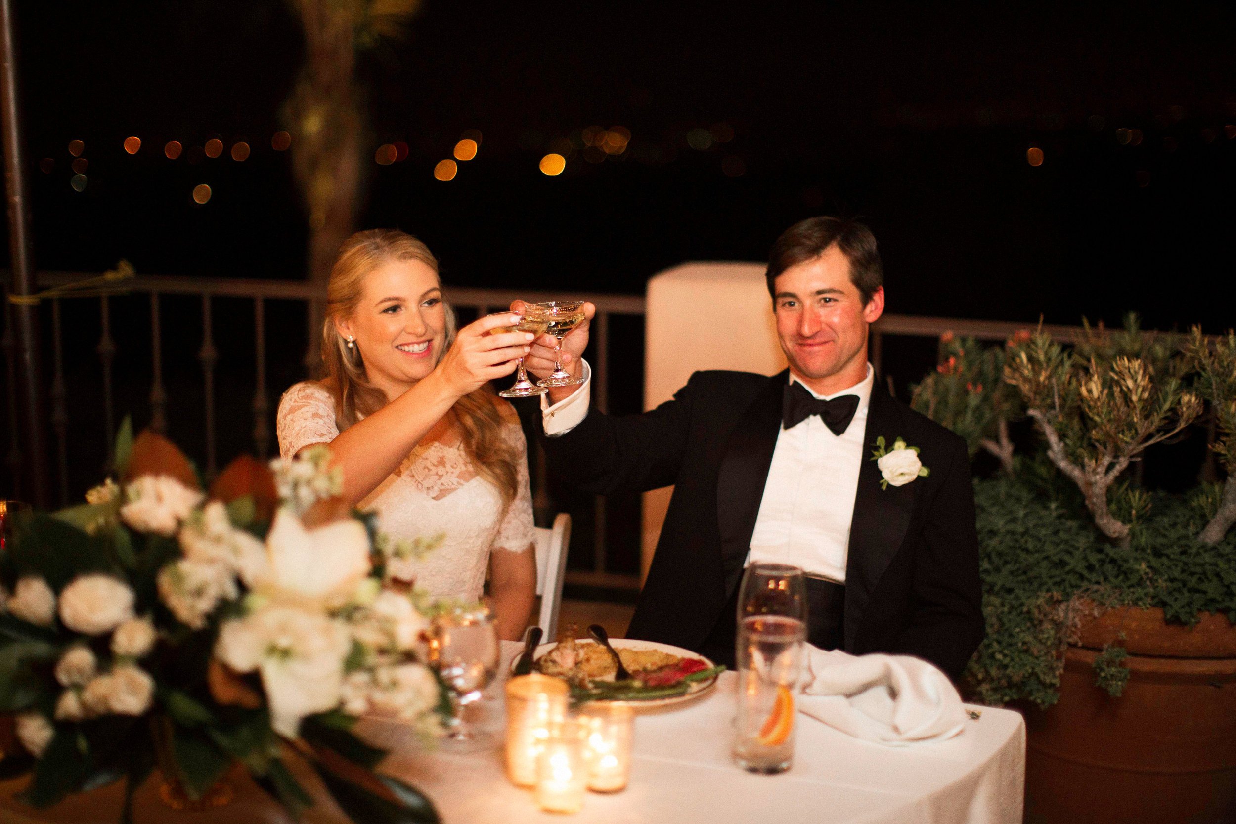 www.santabarbarawedding.com | Villa Verano | Clarissa Koenig Photography | Felici Events | Bride and Groom | Toast