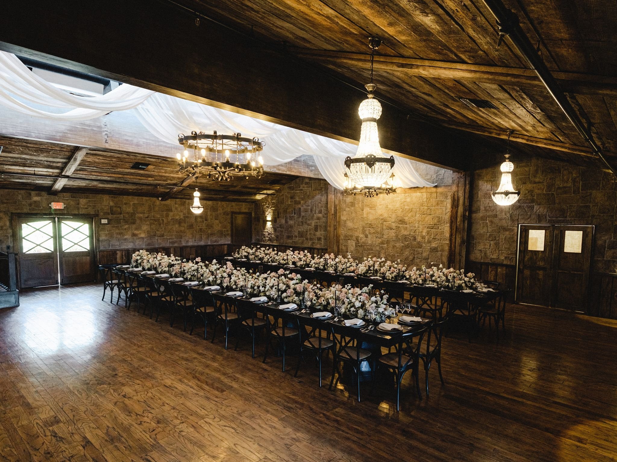 www.santabarbarawedding.com | Zaca Creek | Paul Von Rieter | Lisa Lafferty Events | Glenna Joy Flowers | Theoni Collection | Indoor Set Up for the Rehearsal Dinner