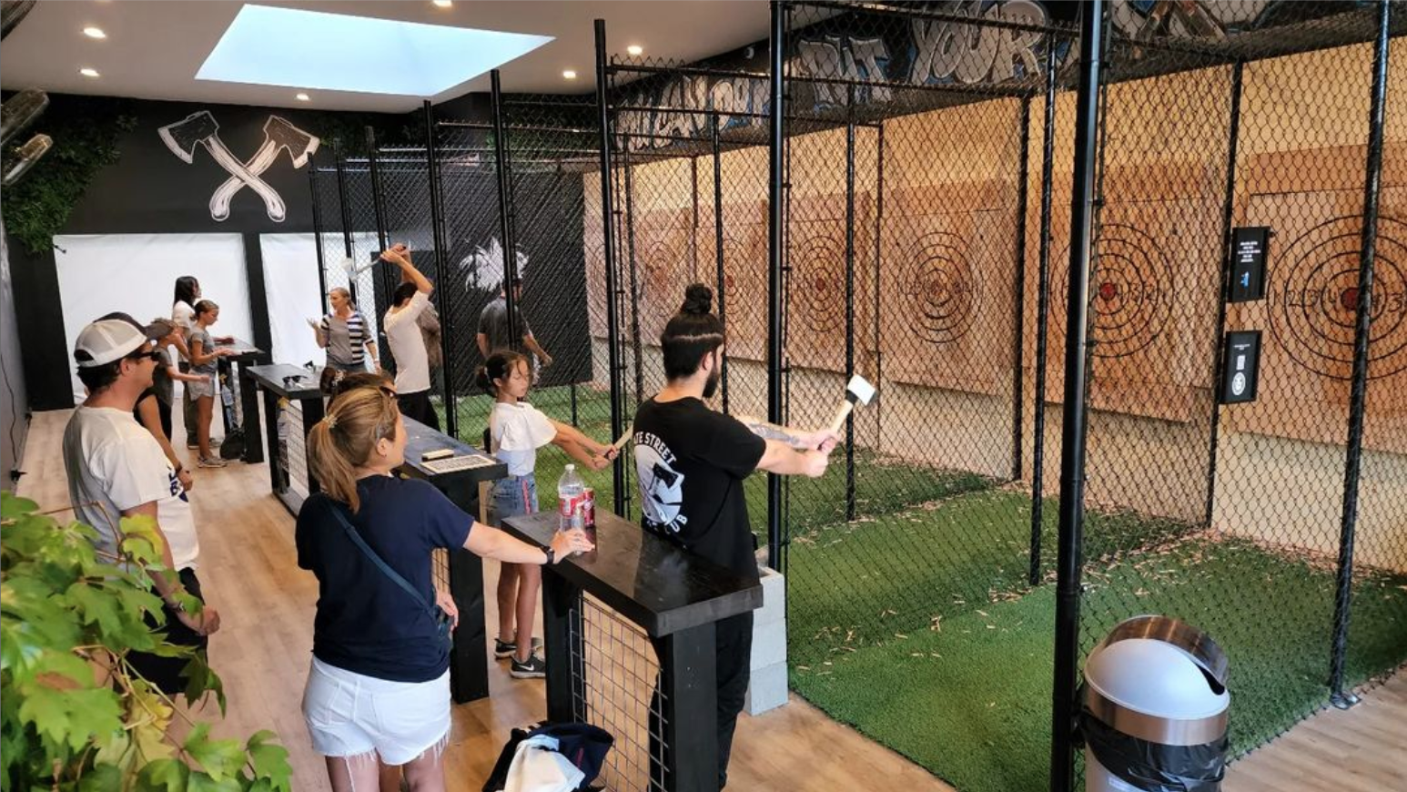 www.santabarbarawedding.com | State Street Axe Club | Guests Axe Throwing