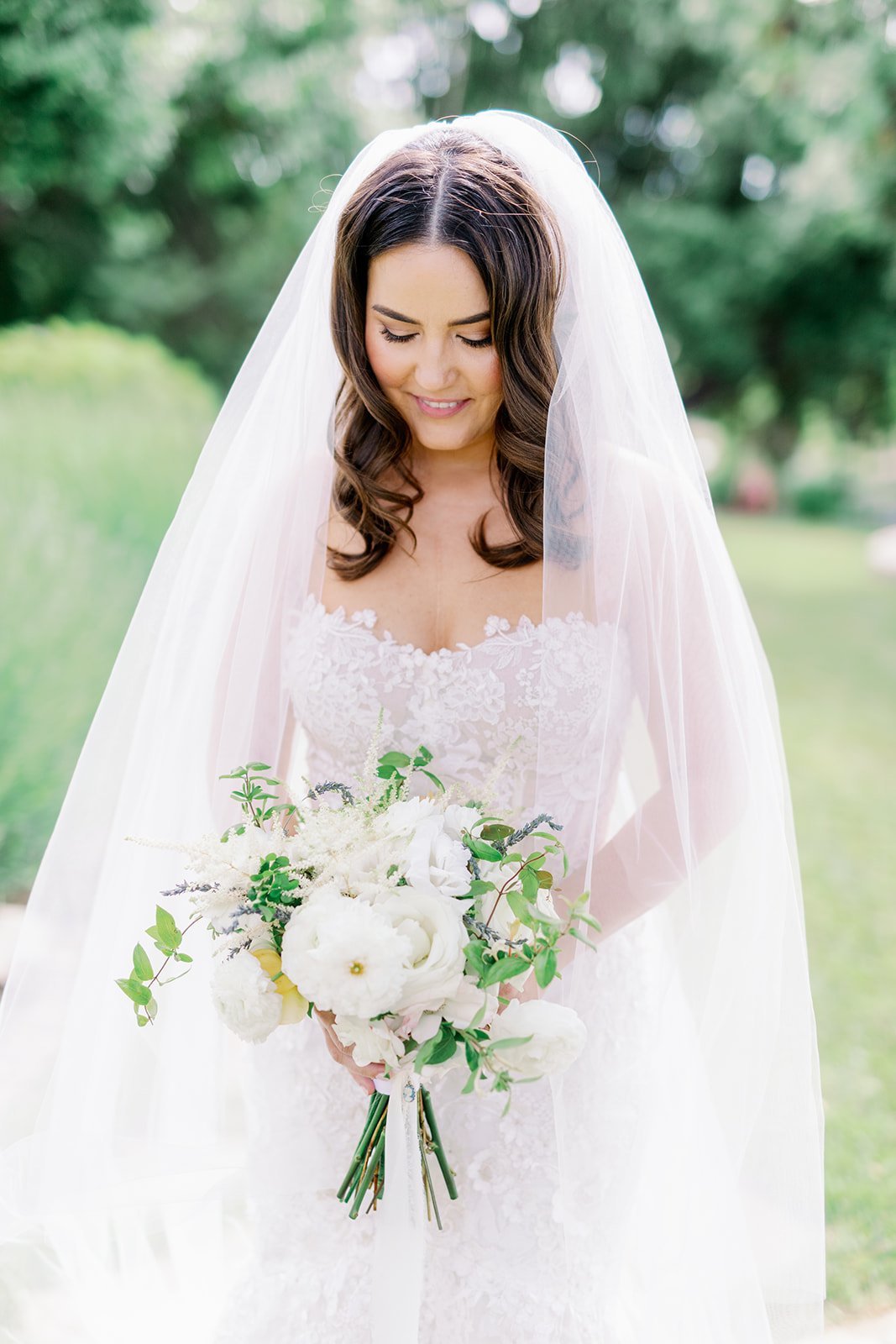 www.santabarbarawedding.com | White Sage | Taryn Grey Photography | Ojala Floral | TEAM Hair &amp; Makeup | Bride with Bouquet Before the Ceremony 