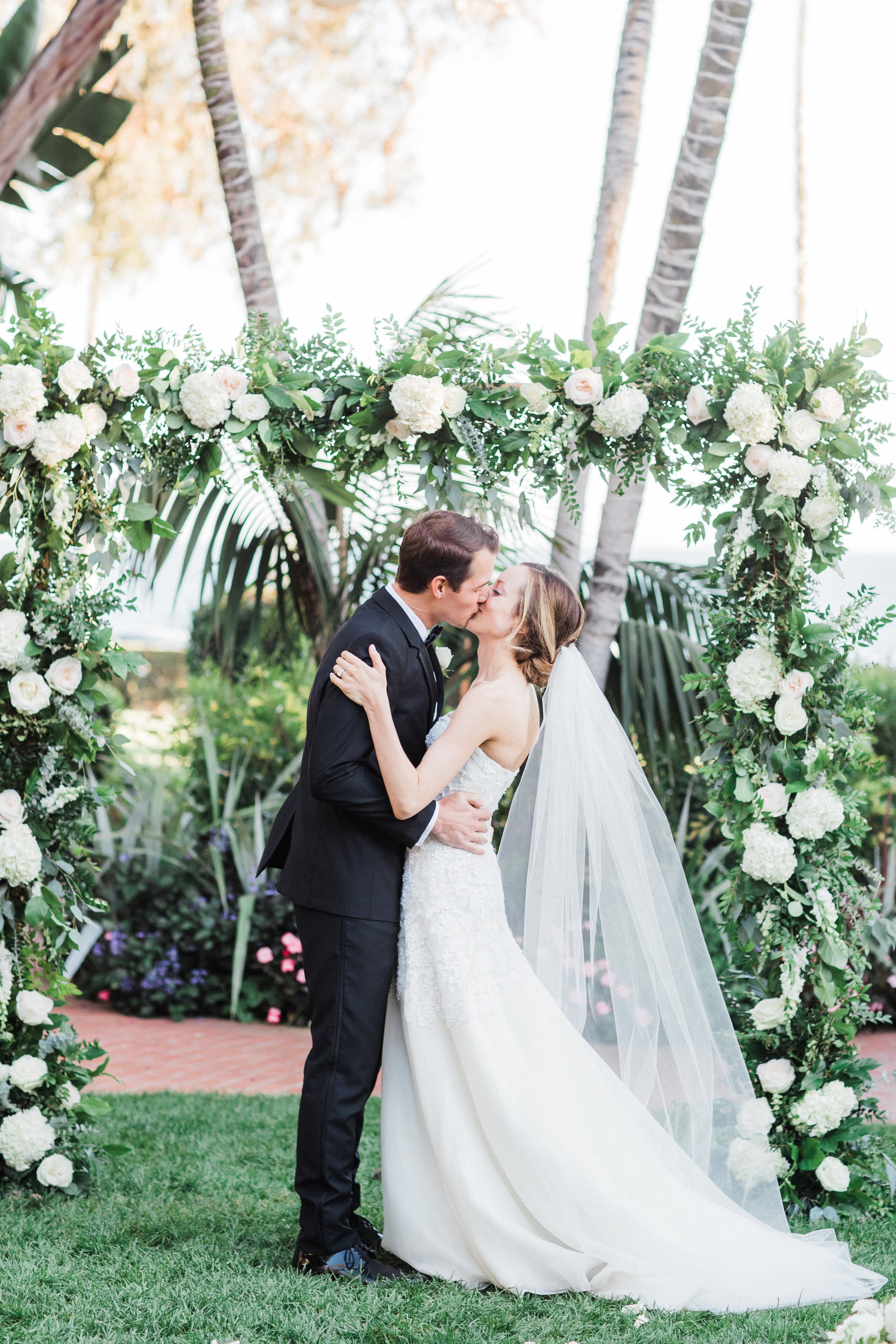 www.santabarbarawedding.com | KB Events | Michael and Anna Costa | Four Seasons The Biltmore | Ceremony | The Kiss