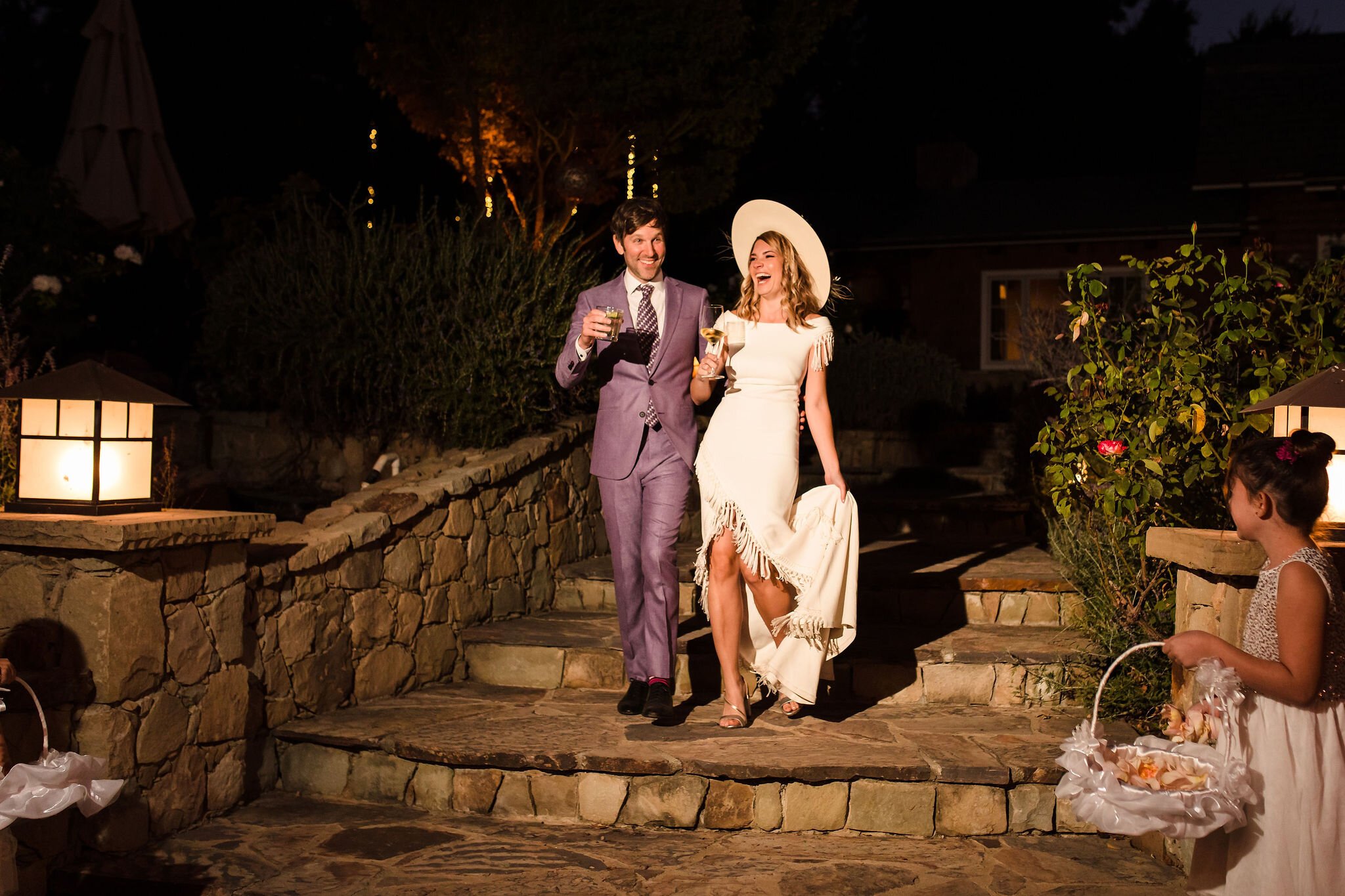 www.santabarbarawedding.com | White Sage Wedding &amp; Events | Burgundy Blue | Marlies Hart | Frog Creek Lavender Farm | Ojai Blooms | In the Mix Events | Bride and Groom Enter Reception