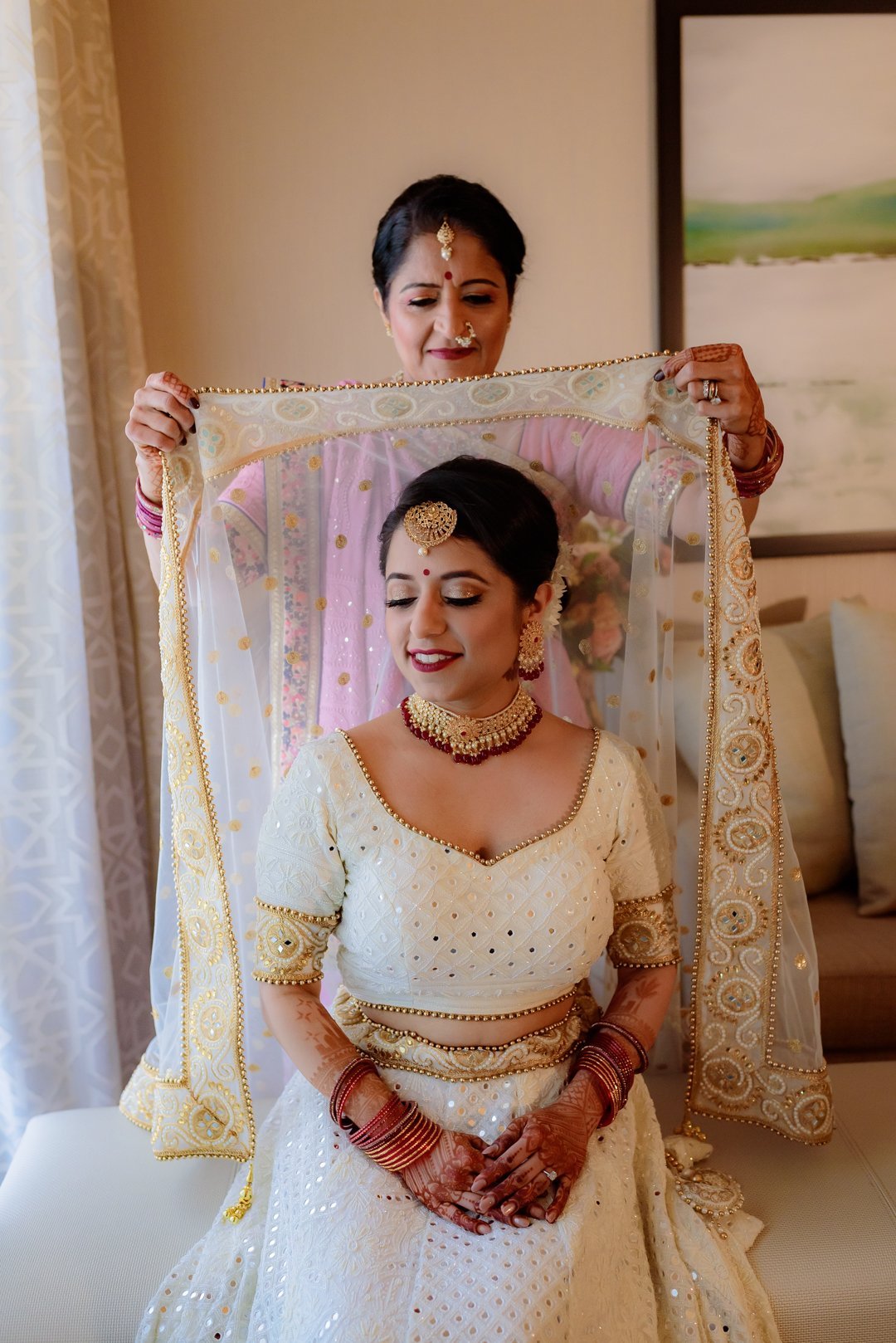 www.santabarbarawedding.com | Hilton SB | Blue Lotus Insights | Shawna Yamamoto | MPSingh Photography | Indira Bishen | Rachana Desai | Bride Getting Ready 
