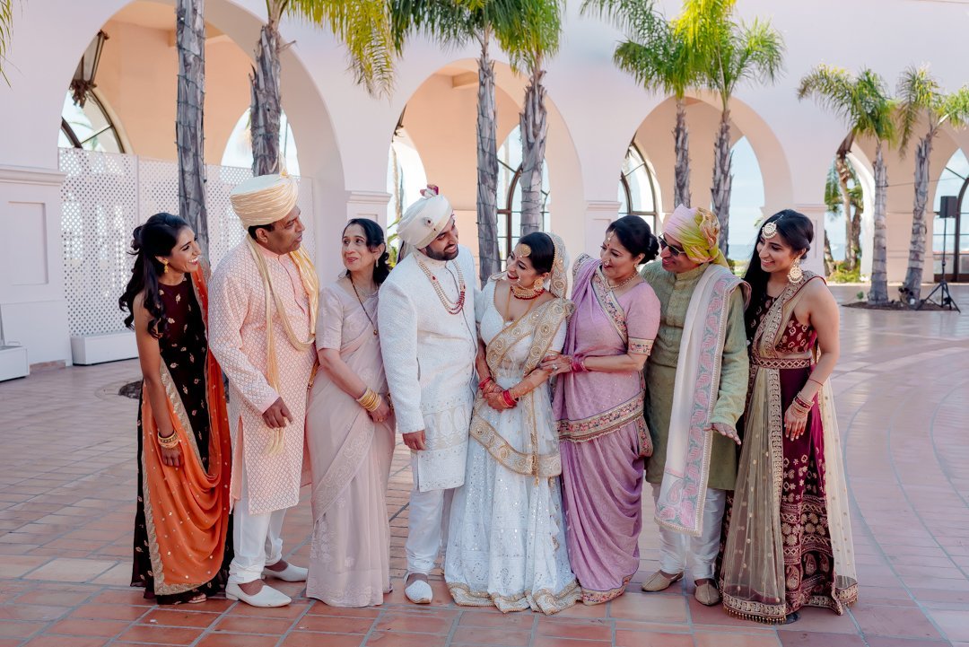 www.santabarbarawedding.com | Hilton SB | Blue Lotus Insights | Shawna Yamamoto | MPSingh Photography | Indira Bishen | Rachana Desai | Bride and Groom and Their Families 