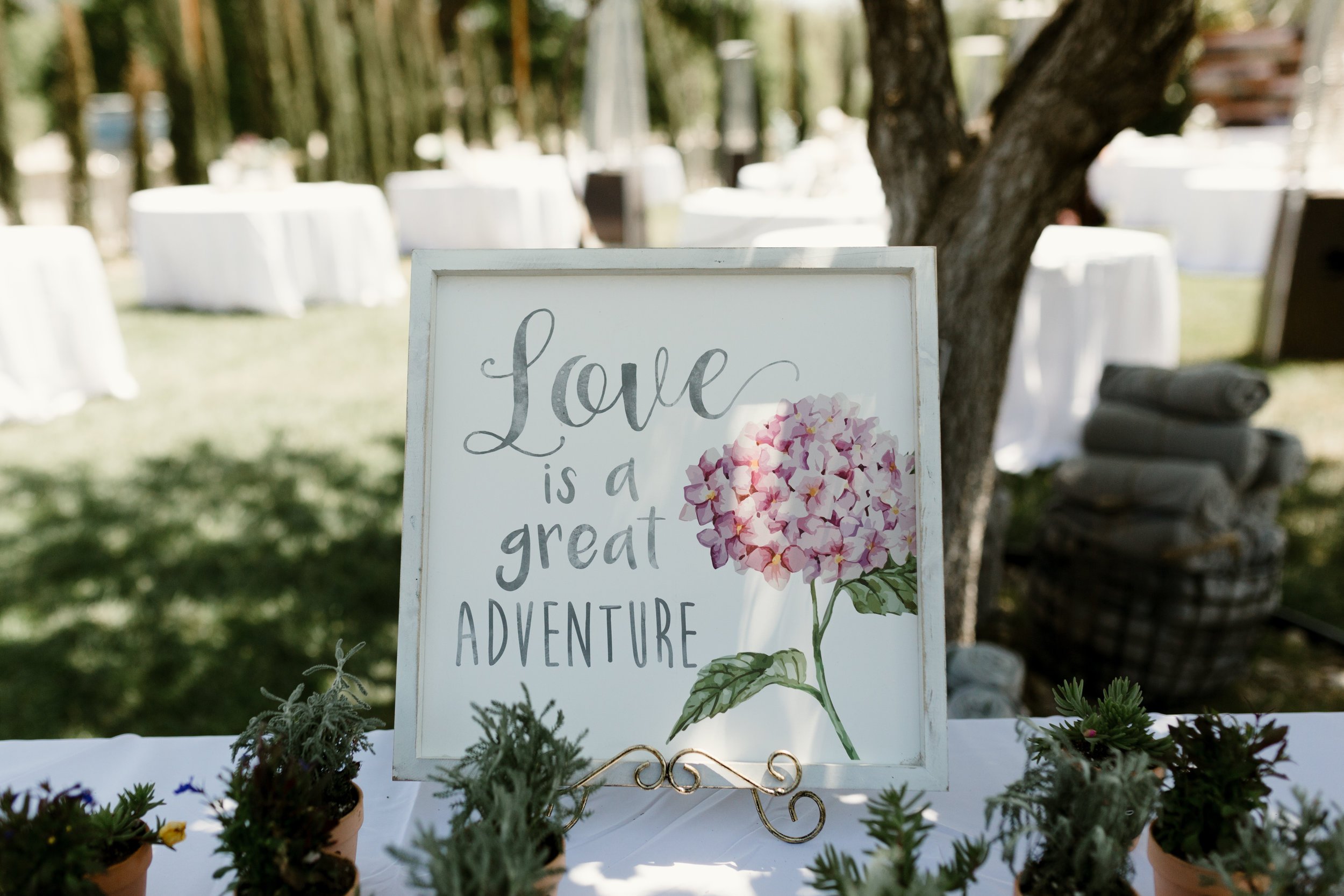www.santabarbarawedding.com | Grace Maralyn Estate | Diana Lake Photo | Wedding Sign