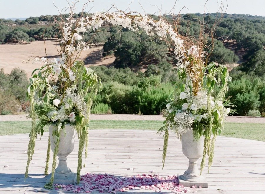 www.santabarbarawedding.com | Soigne Productions | Michael and Anna Costa | Zaca Creek Ranch | Wedding Arch