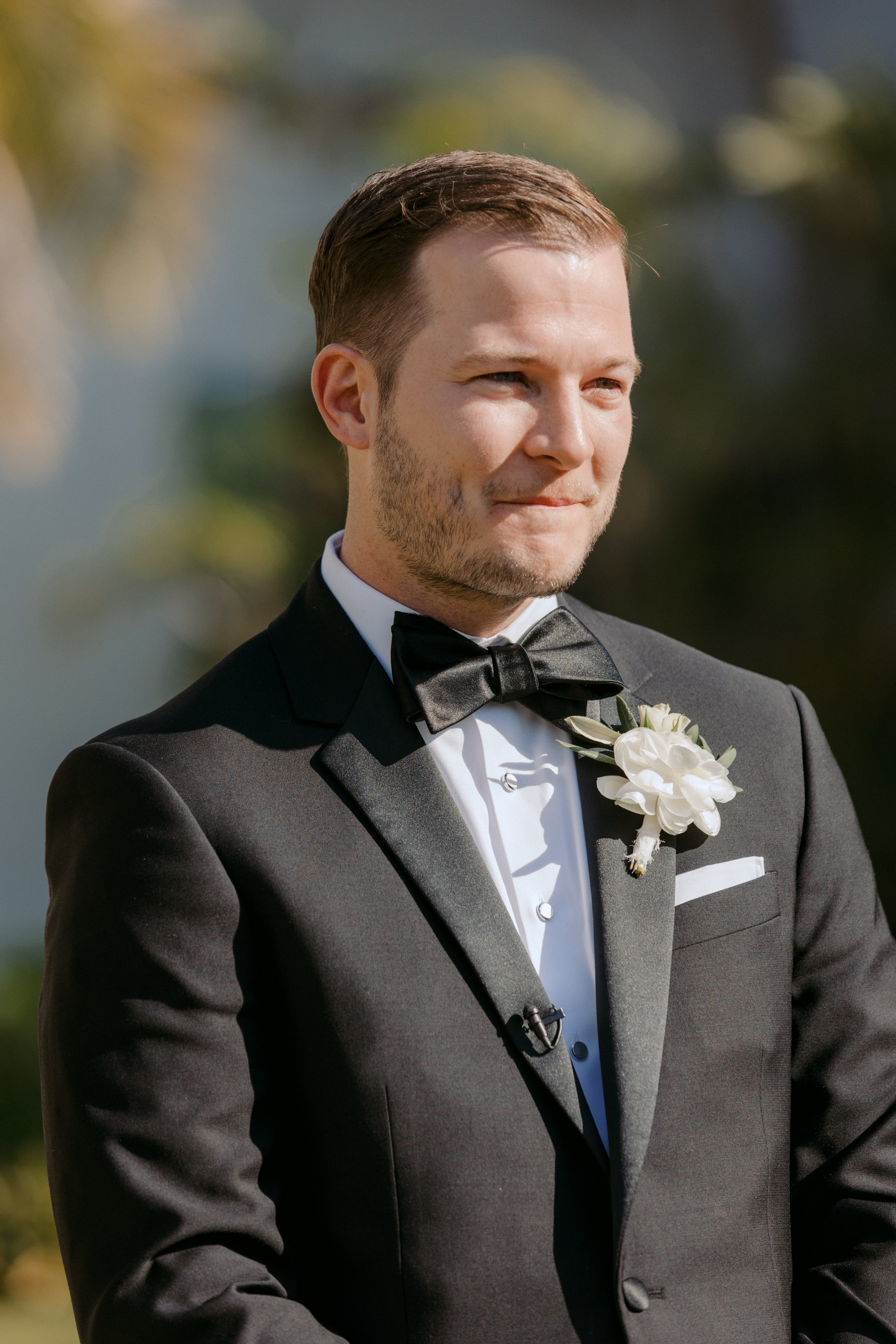 www.santabarbarawedding.com | KB Events | Ali Beck | Santa Barbara Courthouse | Poppy Pod Floral Design | The Black Tux | Just 4 Fun Party Rentals | Groom Waiting For His Bride