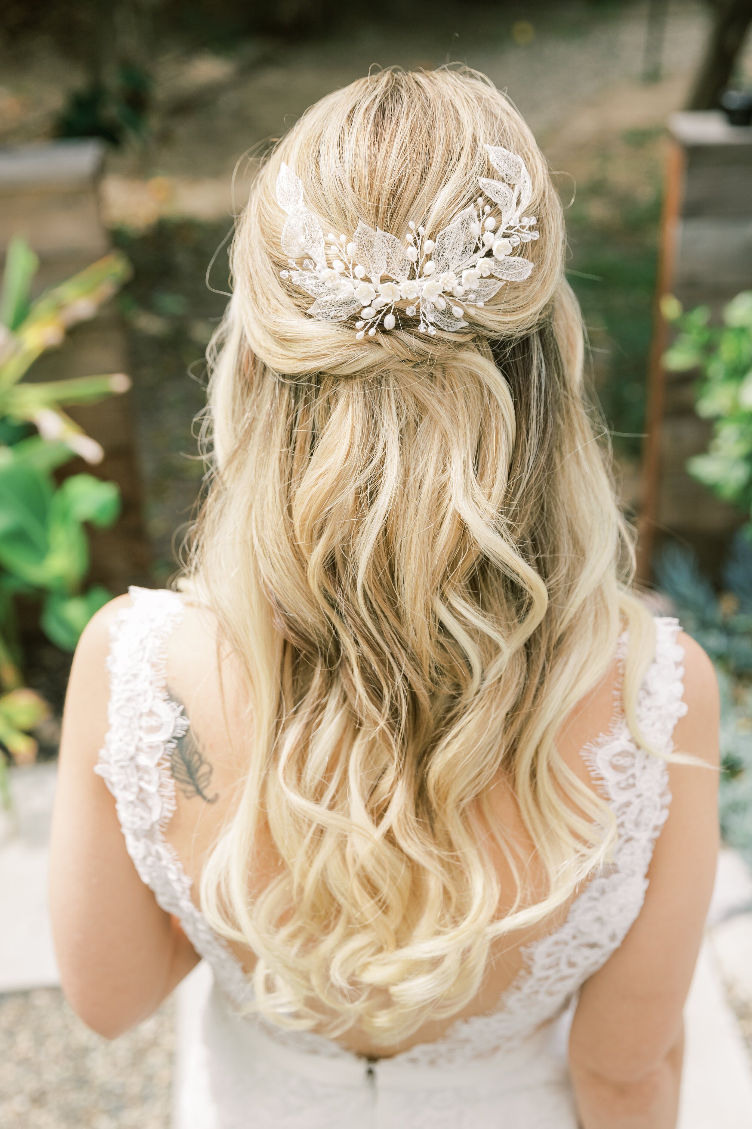 www.santabarbarawedding.com | Jocelyn &amp; Spencer | Villa &amp; Vine | Our Perfect Night | Andrea Villa | Watters | Off-White | Bride’s Hairstyle