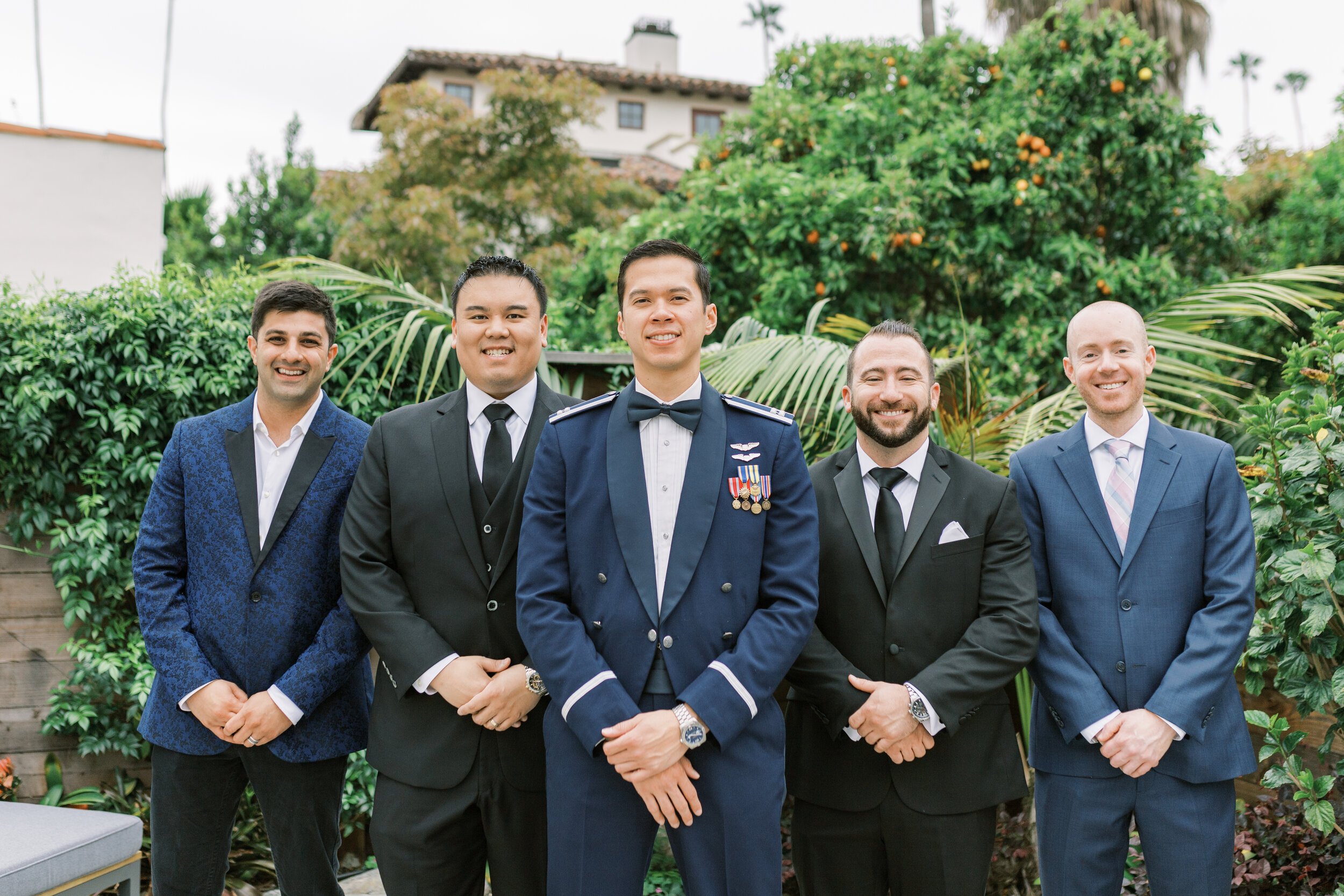 www.santabarbarawedding.com | Jocelyn &amp; Spencer | Villa &amp; Vine | Our Perfect Night | Bonobos | Groom and His Groomsmen Before Ceremony 