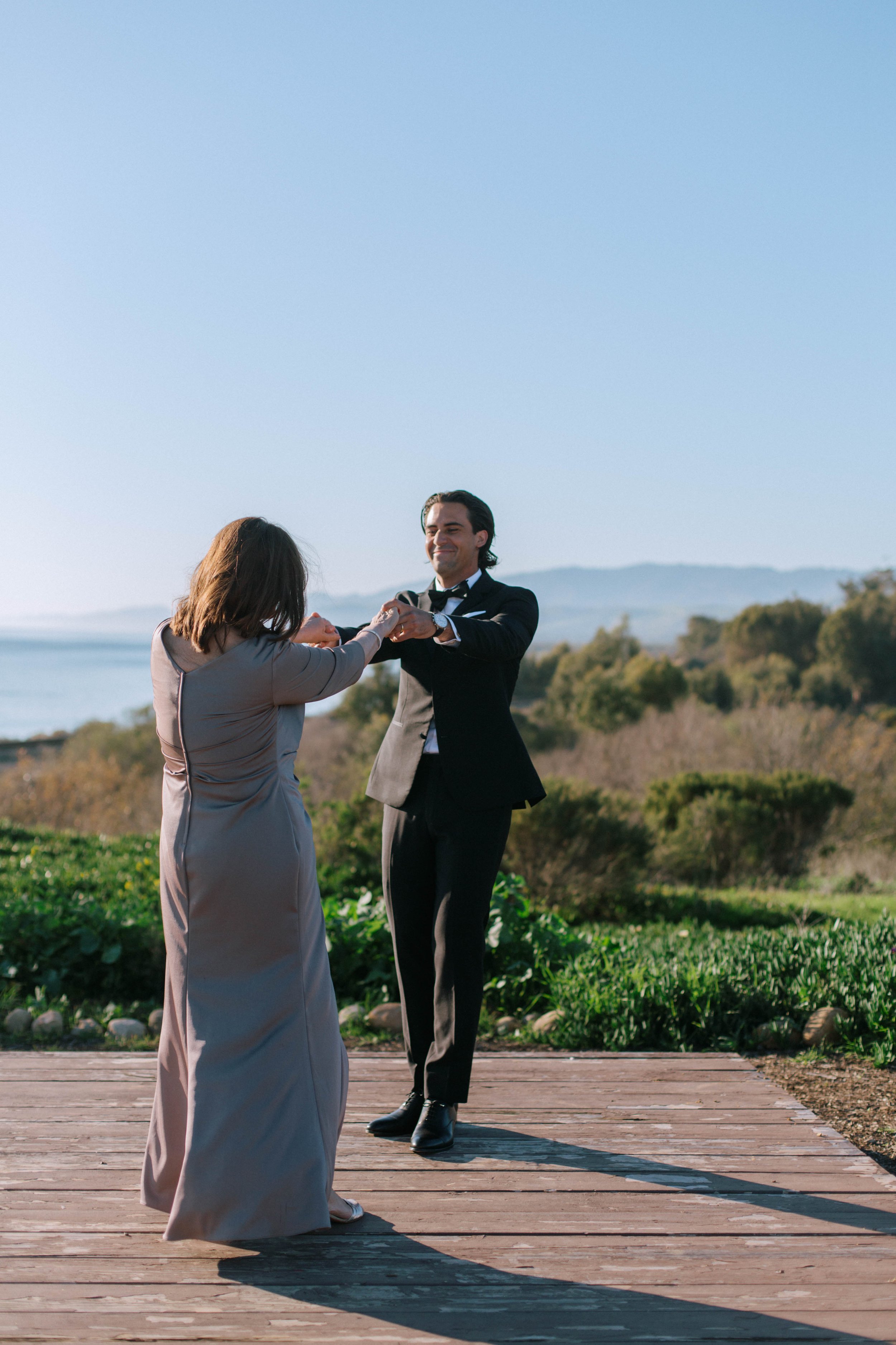 www.santabarbarawedding.com | Monique Biance | Amazing Days Events | Dos Pueblos Orchid Farm | Studio Fleurish | Groom Dancing with His Mom