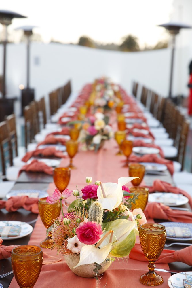 www.santabarbarawedding.com | Belathee Photography | MOXI | Wild Heart Events | Idlewild Floral | Ventura Rental | rehearsal dinner table decor