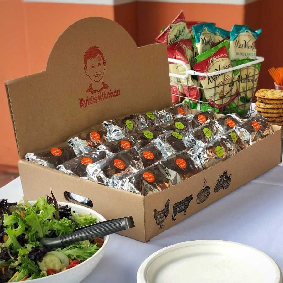 www.santabarbarawedding.com | Kyle’s Kitchen | Box of Packaged Sandwiches, Side Salad, Plus Chips and Cookies 