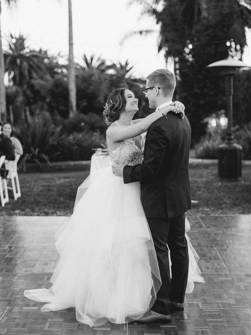 www.santabarbarawedding.com | Danielle Bacon Photography | Santa Barbara Zoo | Events by Rincon | Hayley Paige | Dreamcatcher Artistry | DJ Patrick Butler | Bride and Groom Share a Dance
