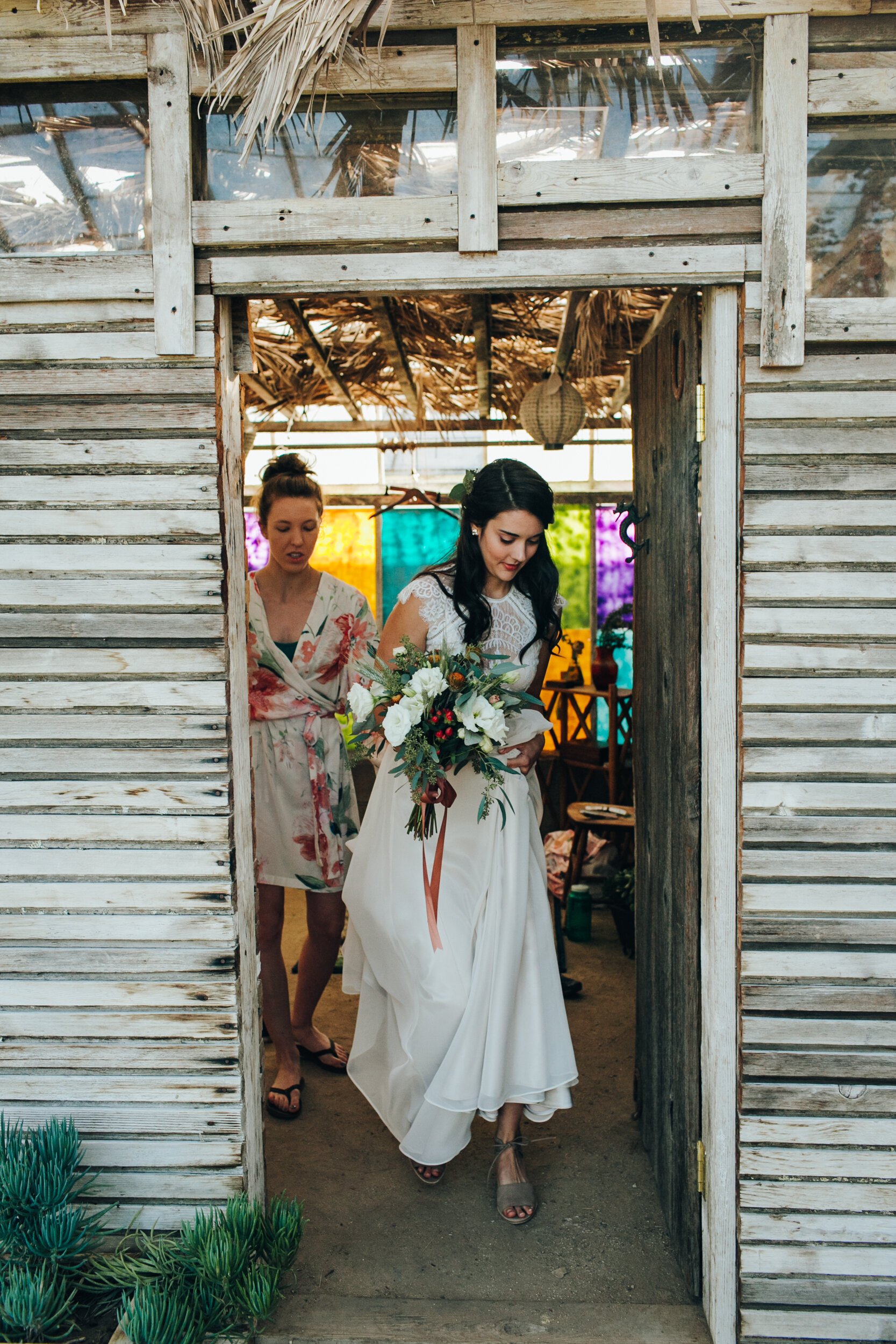 www.santabarbarawedding.com | Elli Lauren Weddings | Dos Pueblos Orchid Farm | Rebekah Xiques | Suzanne Xiques | Bride Before First Look