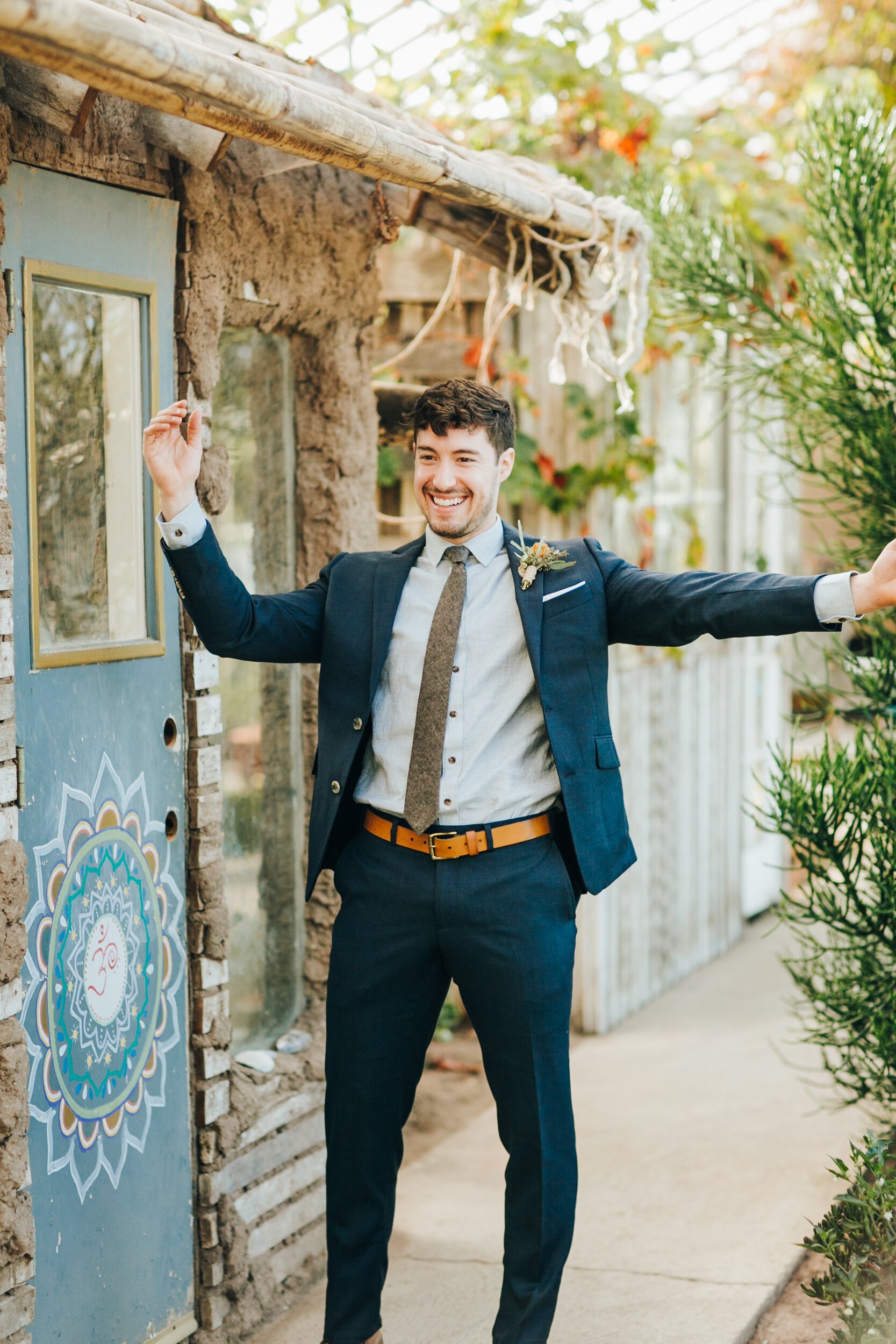 www.santabarbarawedding.com | Elli Lauren Weddings | Dos Pueblos Orchid Farm | Rebekah Xiques | Groom at First Look