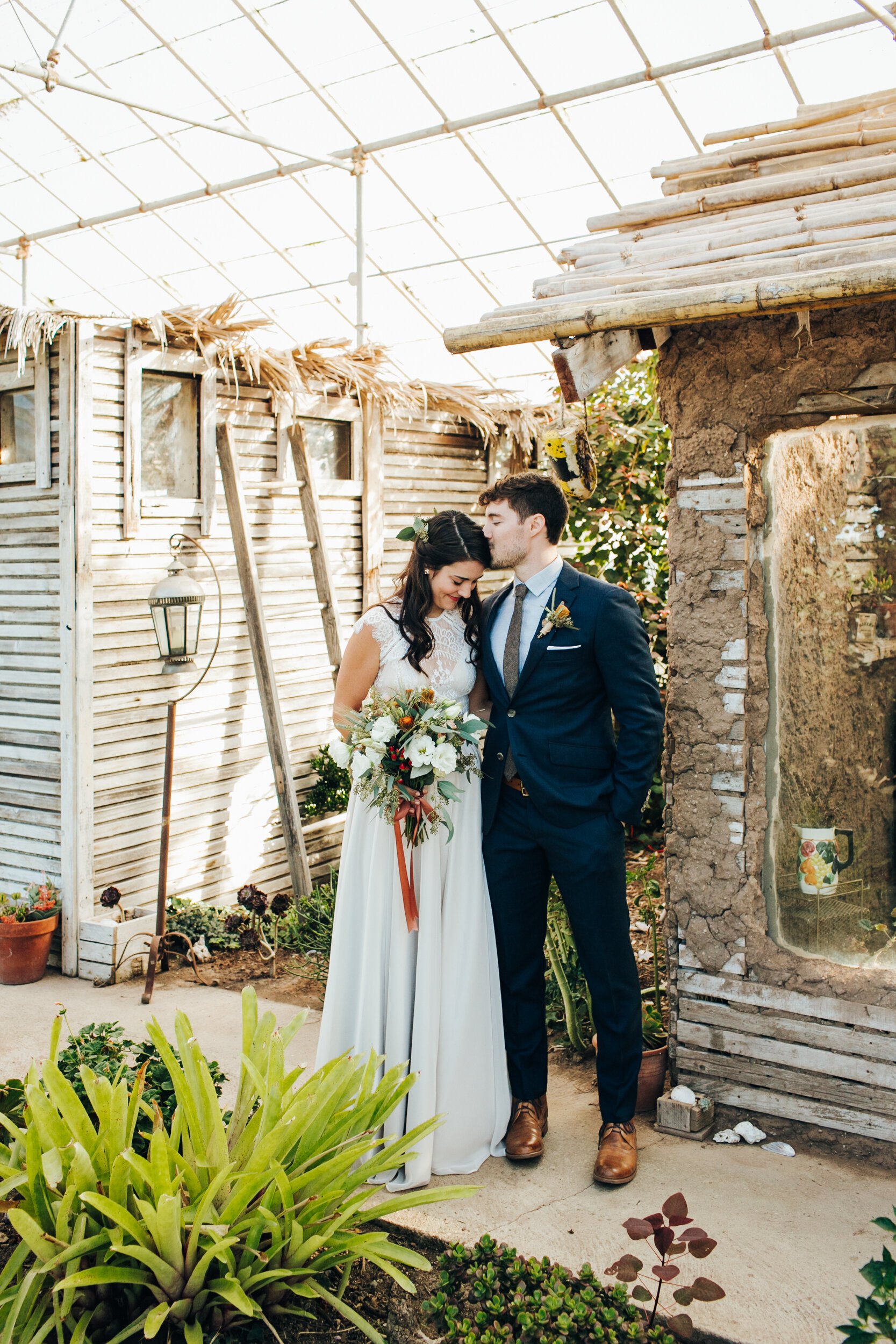 www.santabarbarawedding.com | Elli Lauren Weddings | Dos Pueblos Orchid Farm | Rebekah Xiques | Suzanne Xiques | Bride and Groom Before Ceremony 