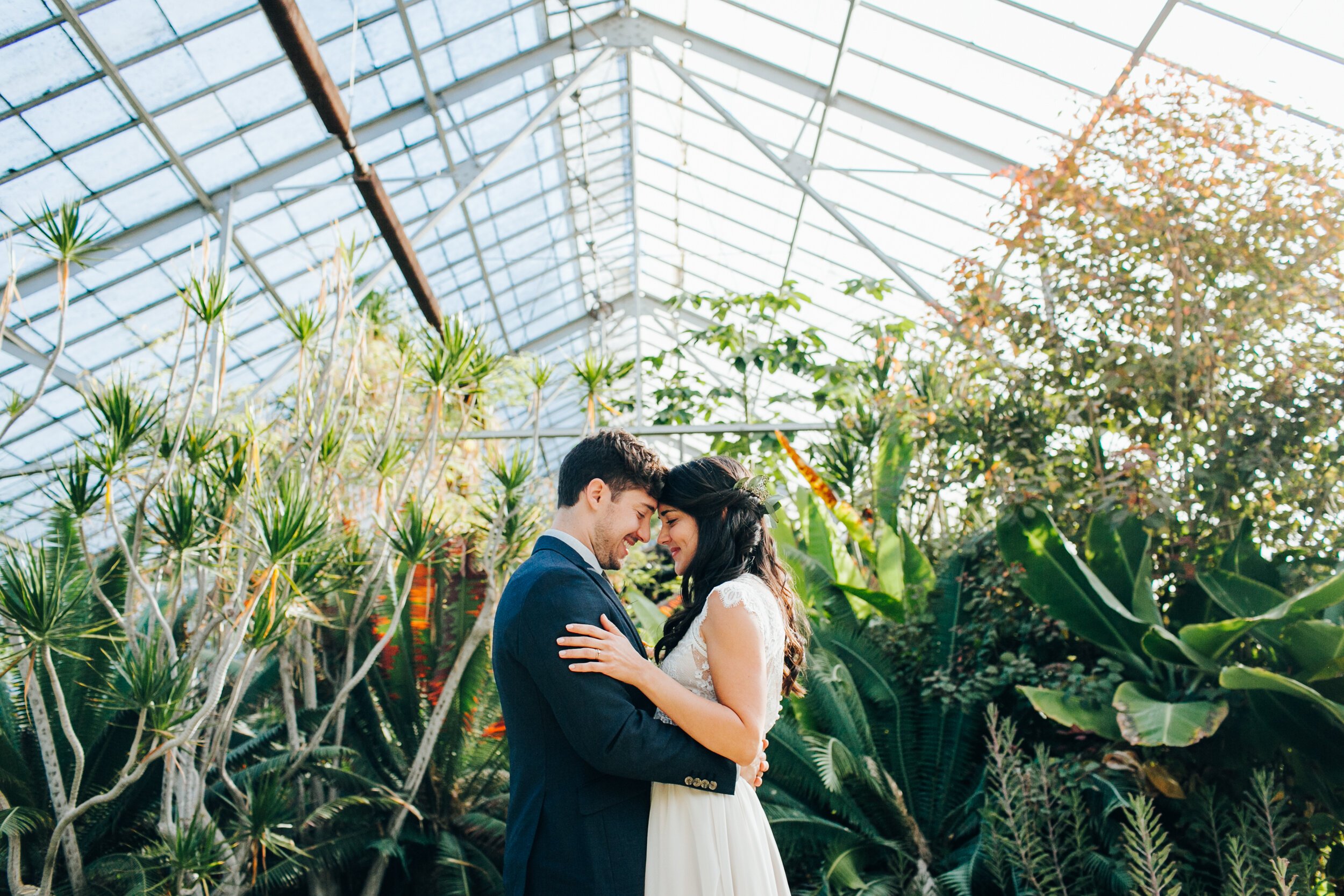 www.santabarbarawedding.com | Elli Lauren Weddings | Dos Pueblos Orchid Farm | Rebekah Xiques | Suzanne Xiques | Bride and Groom in Greenhouse