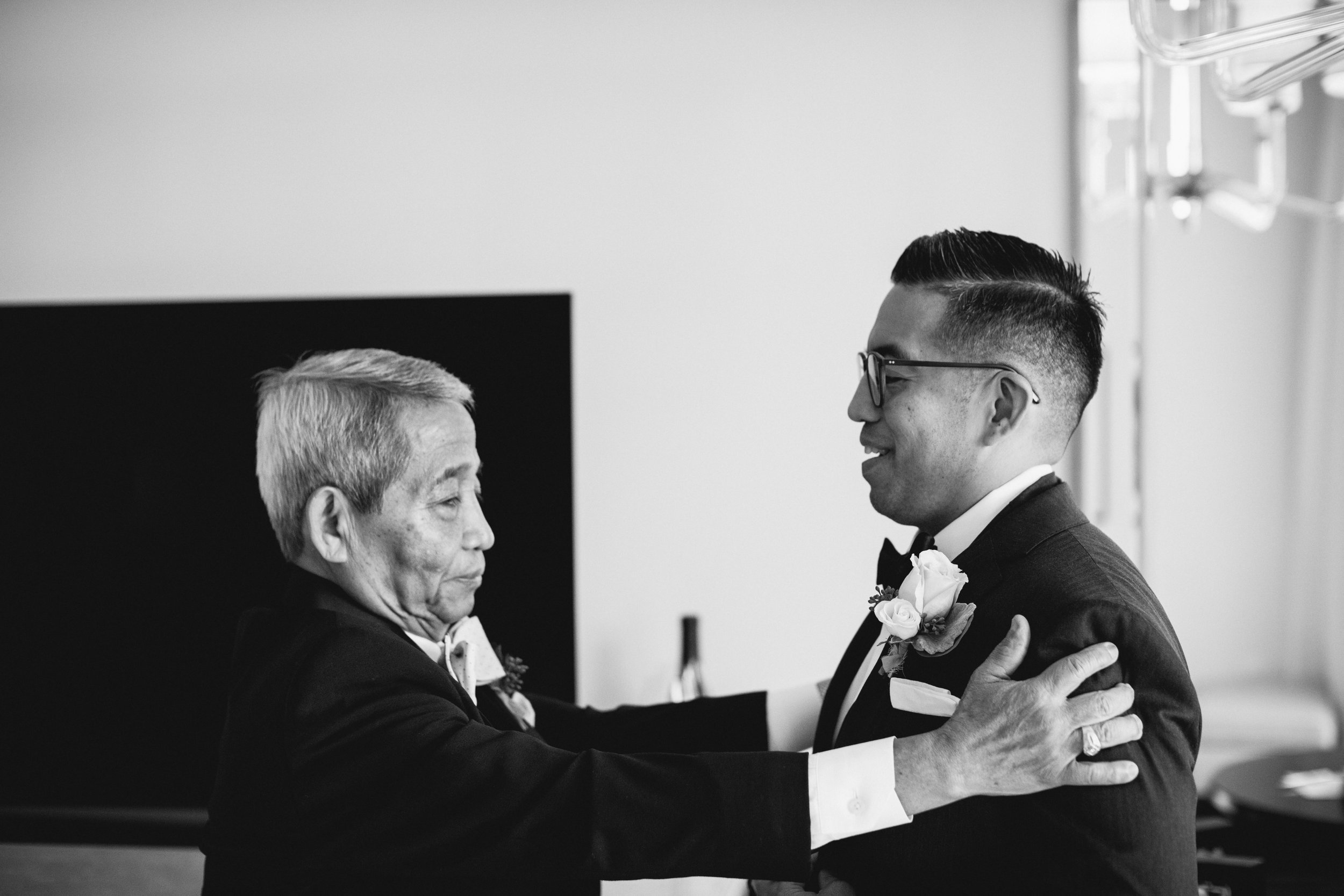 www.santabarbarawedding.com | Old Mission SB | Events by Maxi | Michelle Ramirez | Tangled Lotus | Groom Getting Ready with Dad