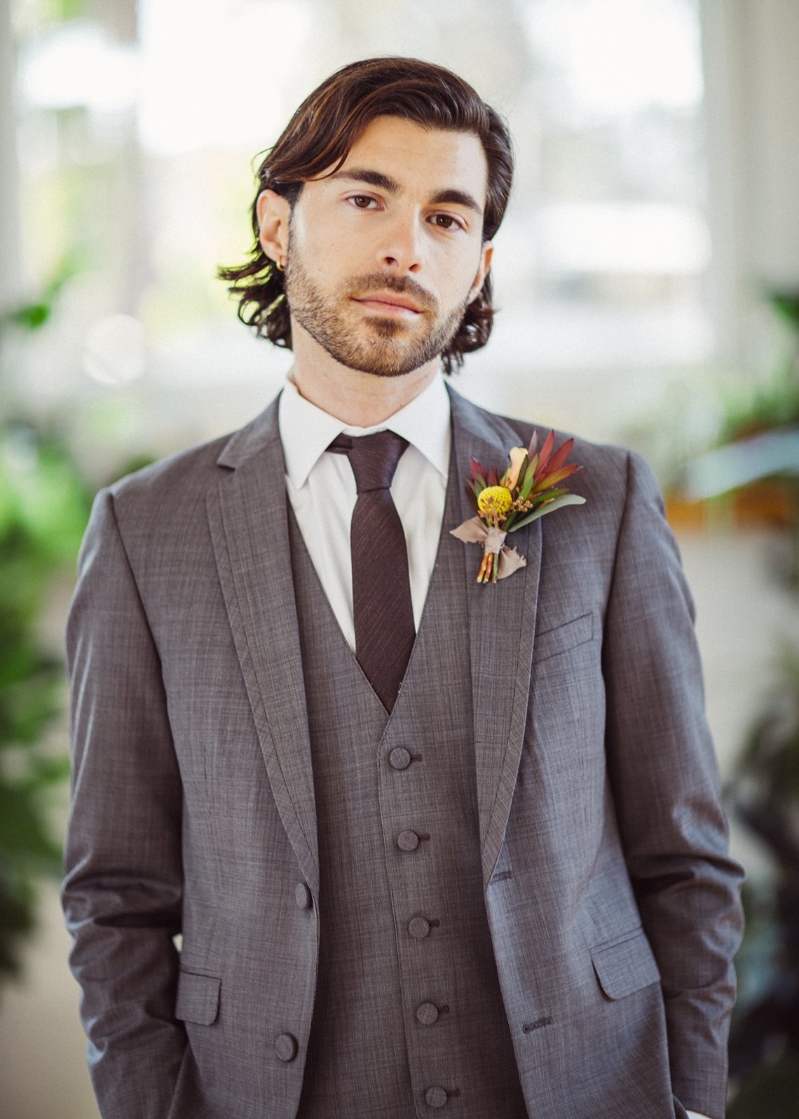 www.santabarbarawedding.com | White Sage Weddings &amp; Events | Bright Bird Photography | Light &amp; Space | Tangled Lotus | Friar Tux | Rogue Styling | Styled Groom with Boutonniere 