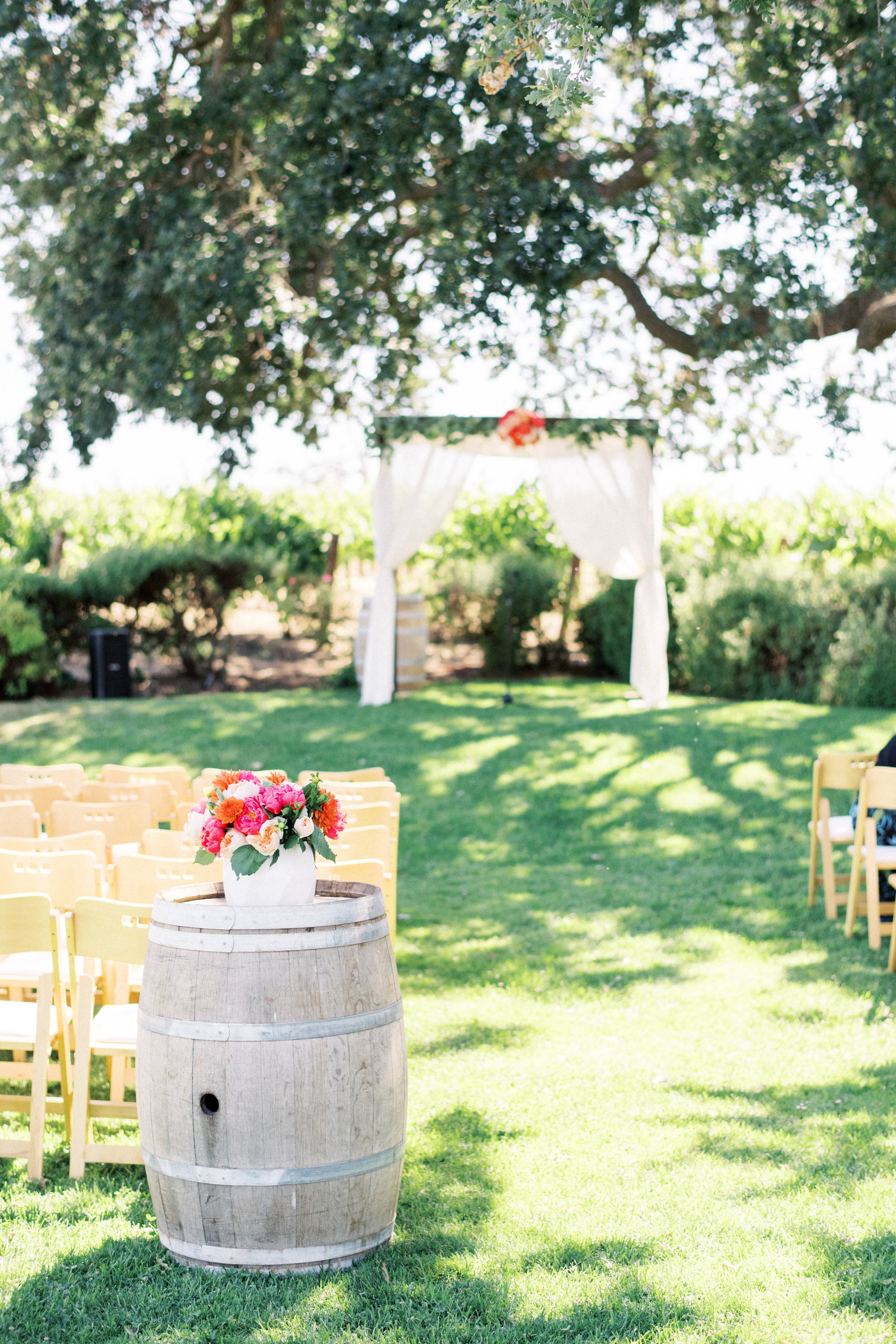 www.santabarbarawedding.com | Loveridge Photography | Gainey Vineyard | Amber Alyse Events | Besame Floral | Bright Event Rentals | The Ceremony Arch and Setup