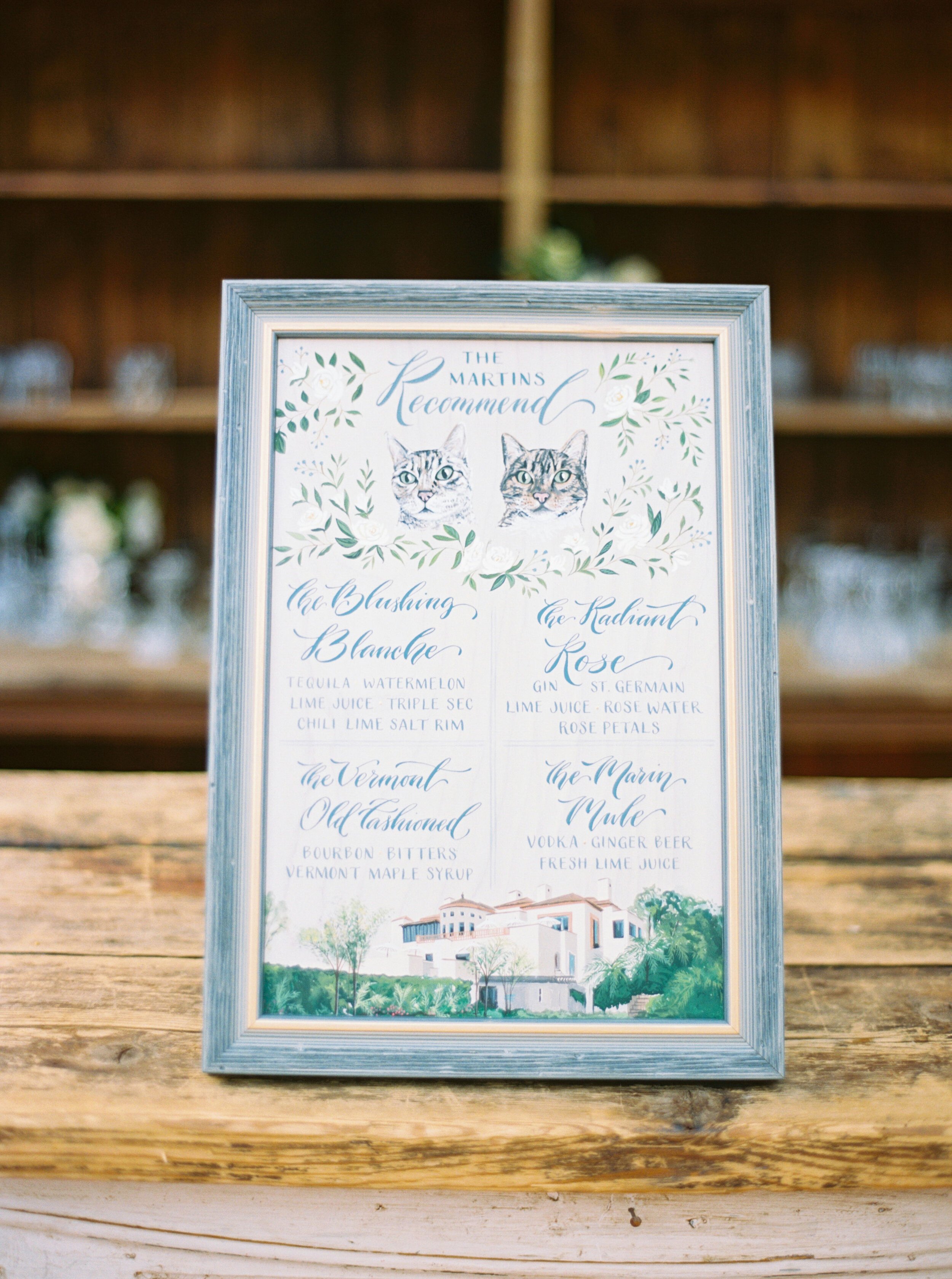 www.santabarbarawedding.com | Flair Project | Customized Cocktail Menu