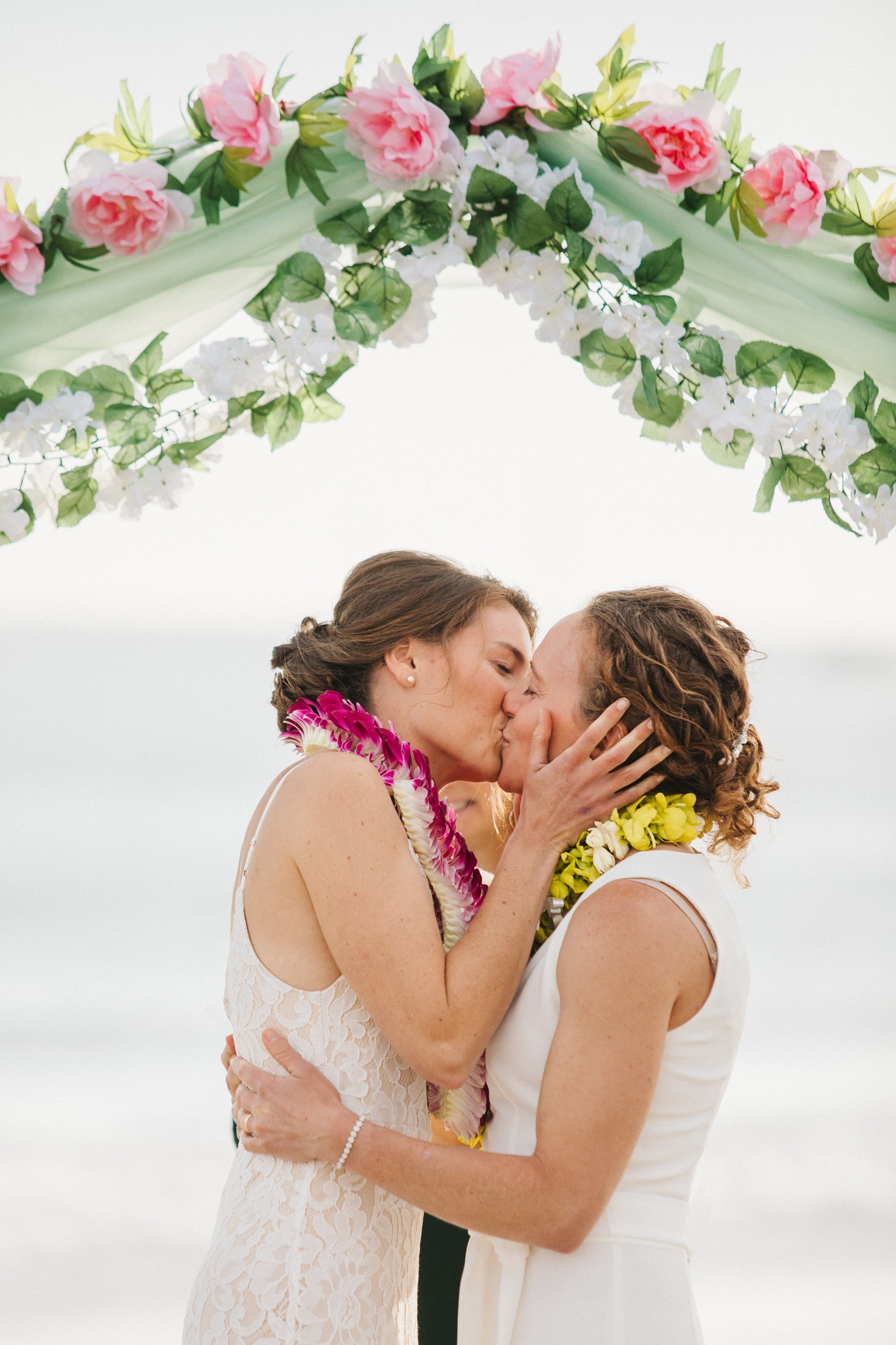 www.santabarbarawedding.com | Lerina Winter | Danny Miles | Nordstrom | The Tent Merchant | Lulus | Nordstrom | Walter Claudio Studio | Brides Kiss at the Ceremony 