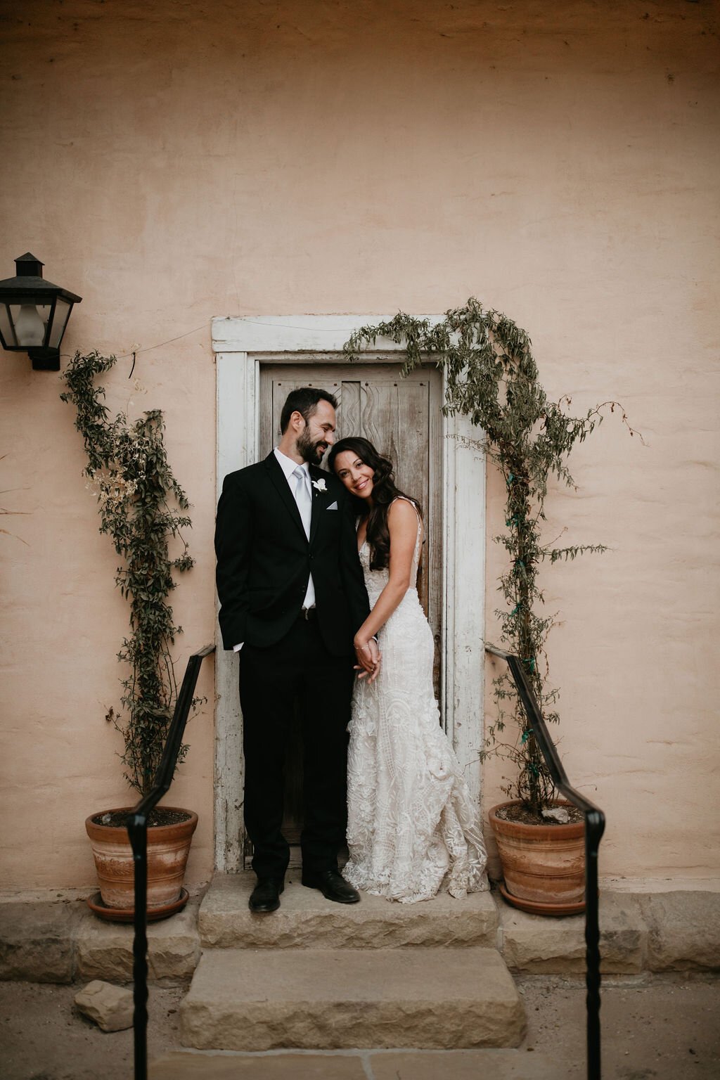 www.santabarbarawedding.com | Felici Events | SB Historical Museum | Ashley Taylor Photography | Ella &amp; Louie | LunaBella | Bride and Groom Share a Moment