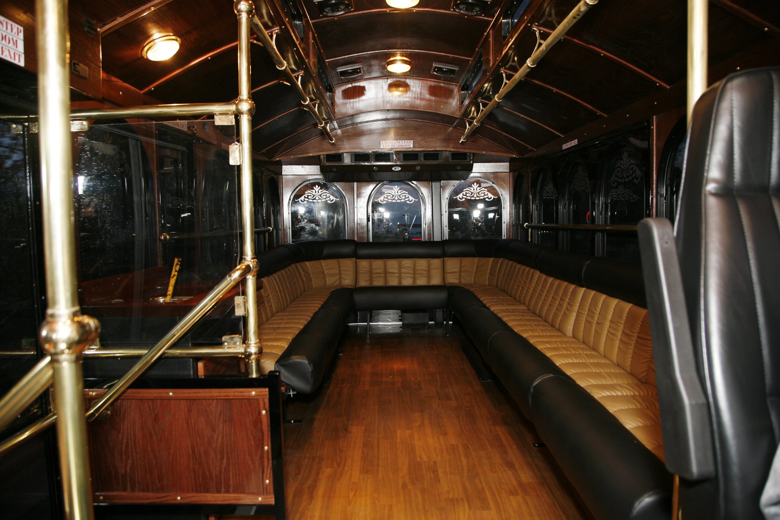 www.santabarabarawedding.com | Rockstar Transportation | Inside Look at Trolley for Wedding Transportation