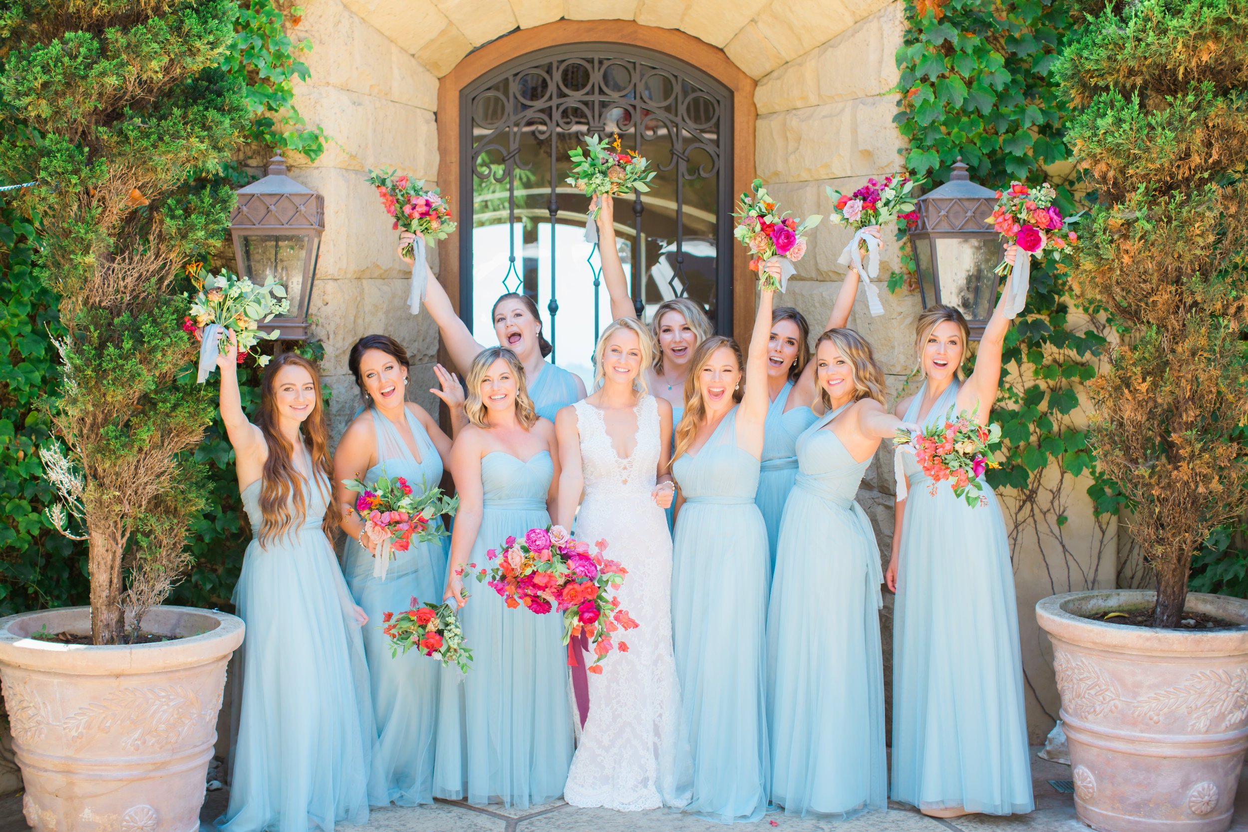 www.santabarbarawedding.com | James and Jess Photography | Our Lady of Mount Carmel | Amazing Day Events | TEAM Hair &amp; Makeup | Double Take | La Fleur du Jour | Bride and Bridesmaids