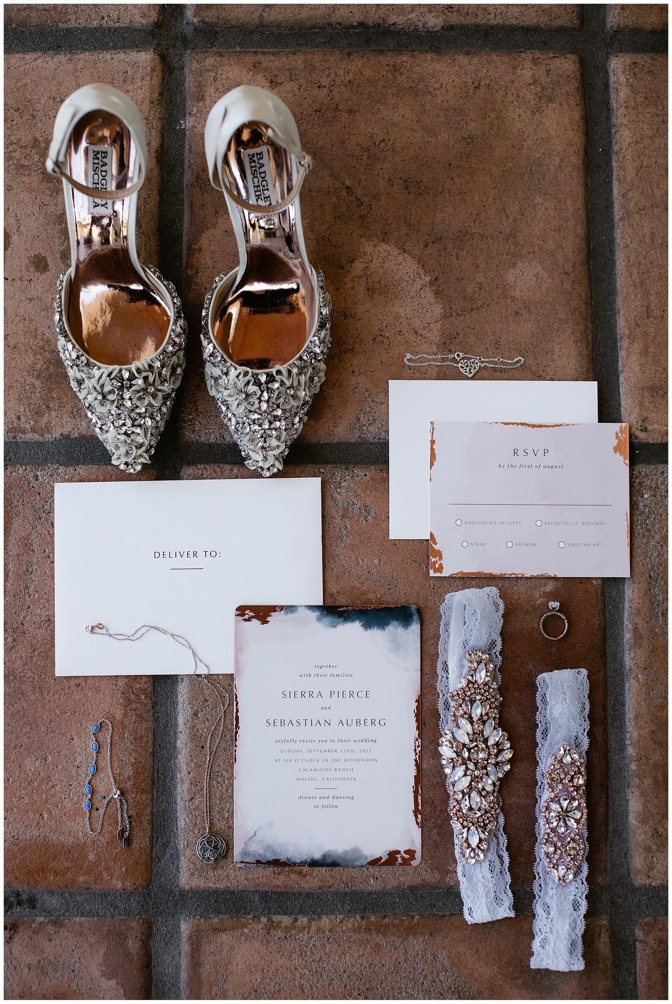 www.santabarbarawedding.com | Events by Fran | Gabrielle von Heyking | Calamigos Ranch | Badgley Mischka | Brides Shoes and Wedding Invitations