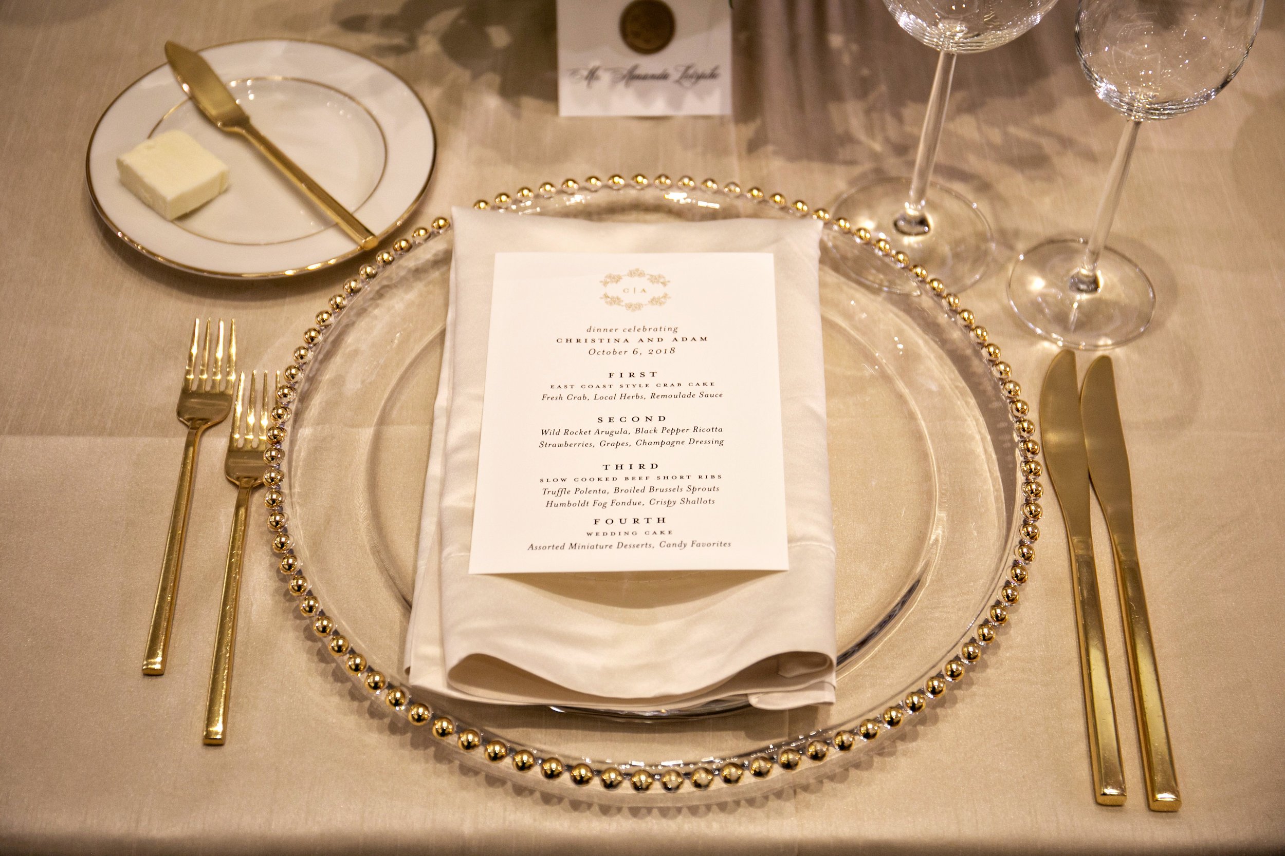 www.santabarbarawedding.com | Laurie Bailey | Ojai Valley Inn | Amber Weir Weddings | Place Setting