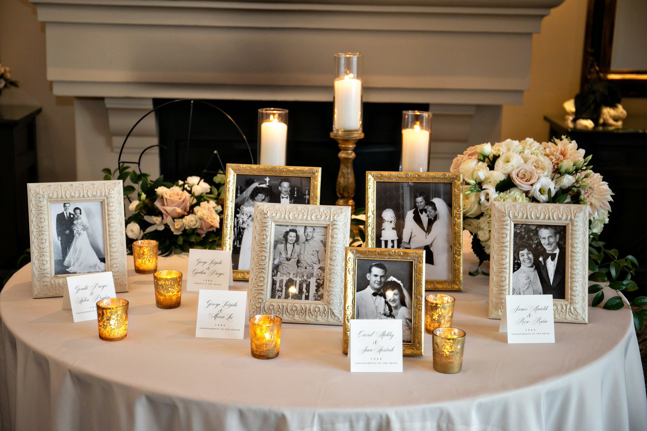 www.santabarbarawedding.com | Laurie Bailey | Ojai Valley Inn | Amber Weir Weddings | Photo Memory Table